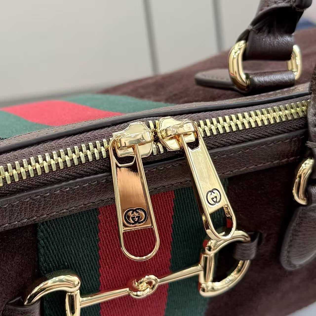 [TOP] GUCCI Borsetto Boston Bag 38.5x22.5x13cm - Brown - 711 Luxury