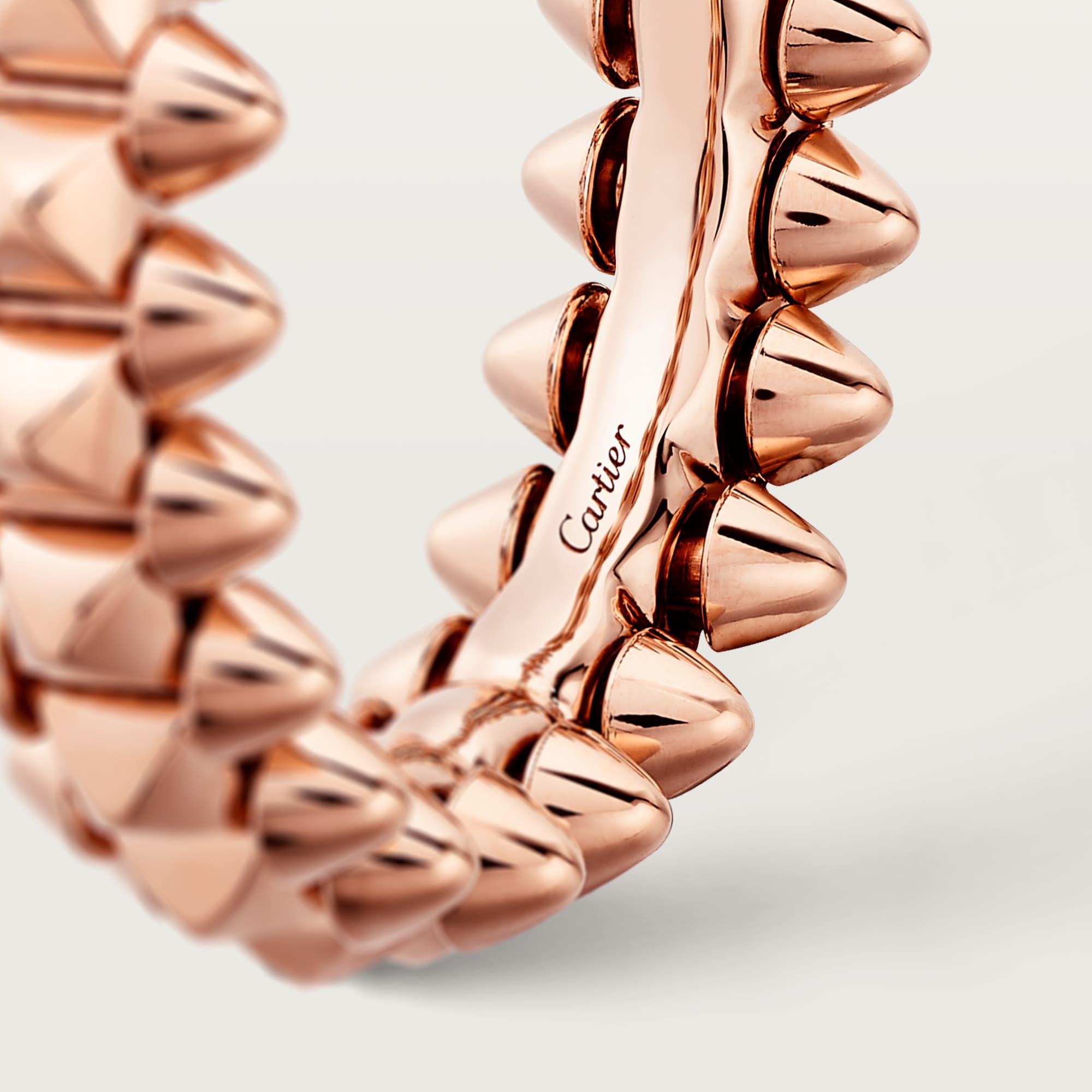 Carty Bullet Ring, Rose Gold, Single Row
