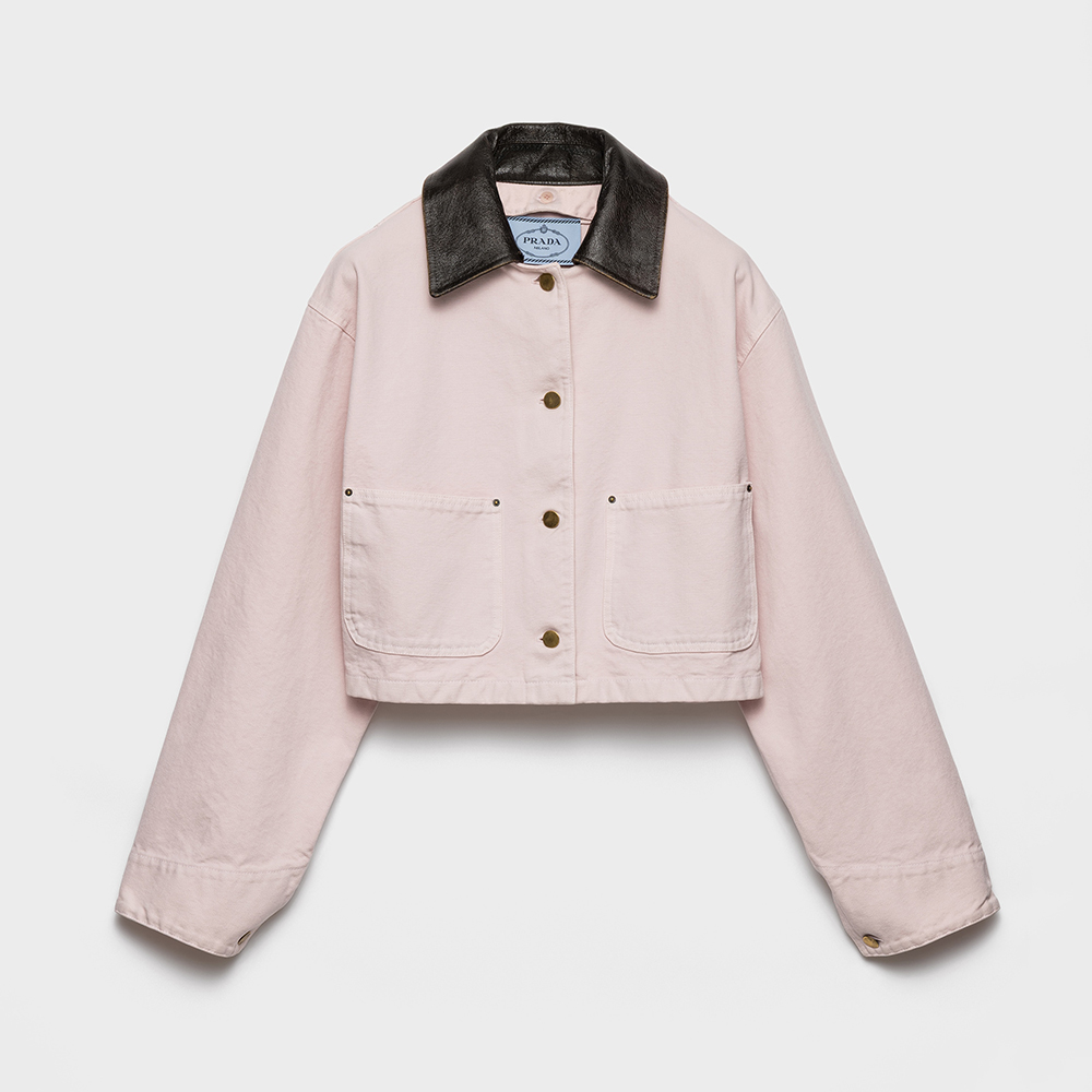 PRADA Pink Canvas Blouson Jacket Pants #381226