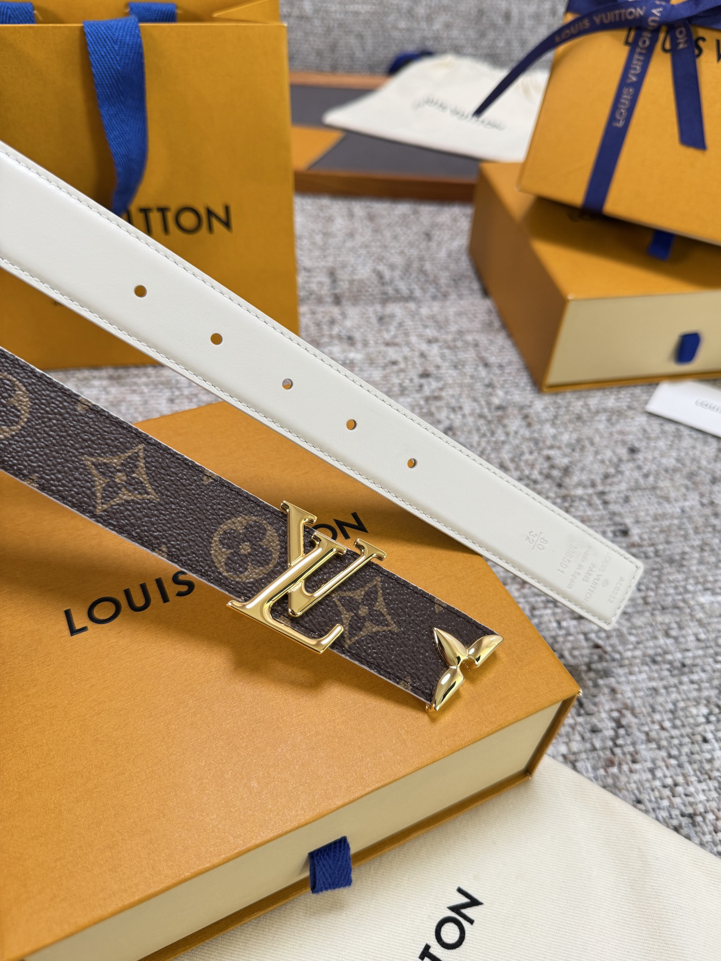 [TOP] Louis Vuitton LV Belt 3 cm - Brown - 711 Luxury
