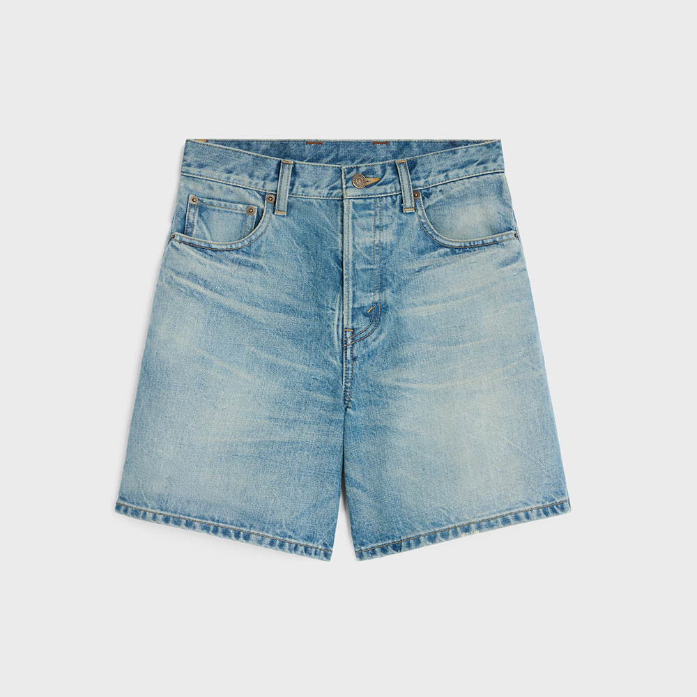 Celine Cotton Denim Shorts #382513