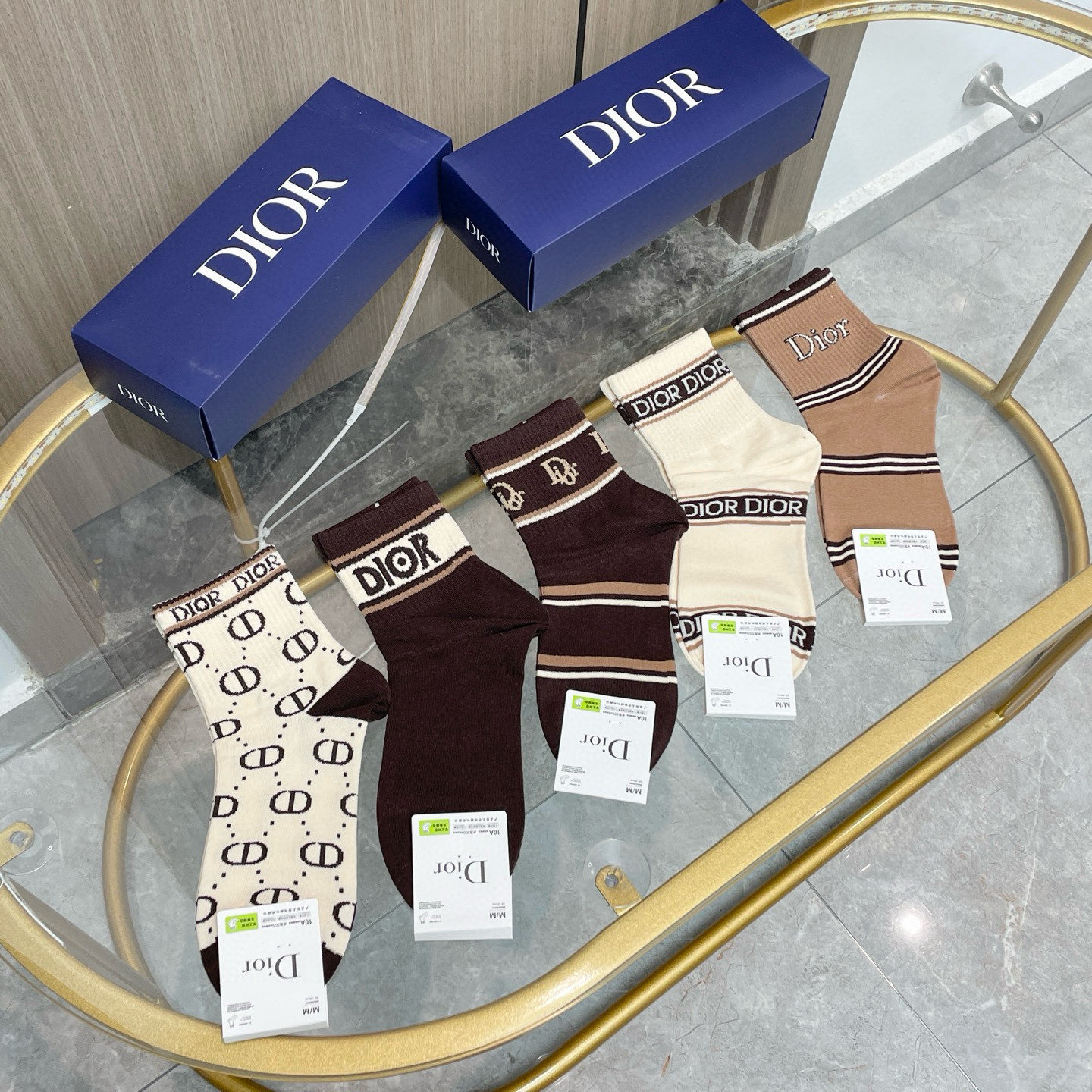 [Top] Christian Dior Socks - 5 Pieces as a Set