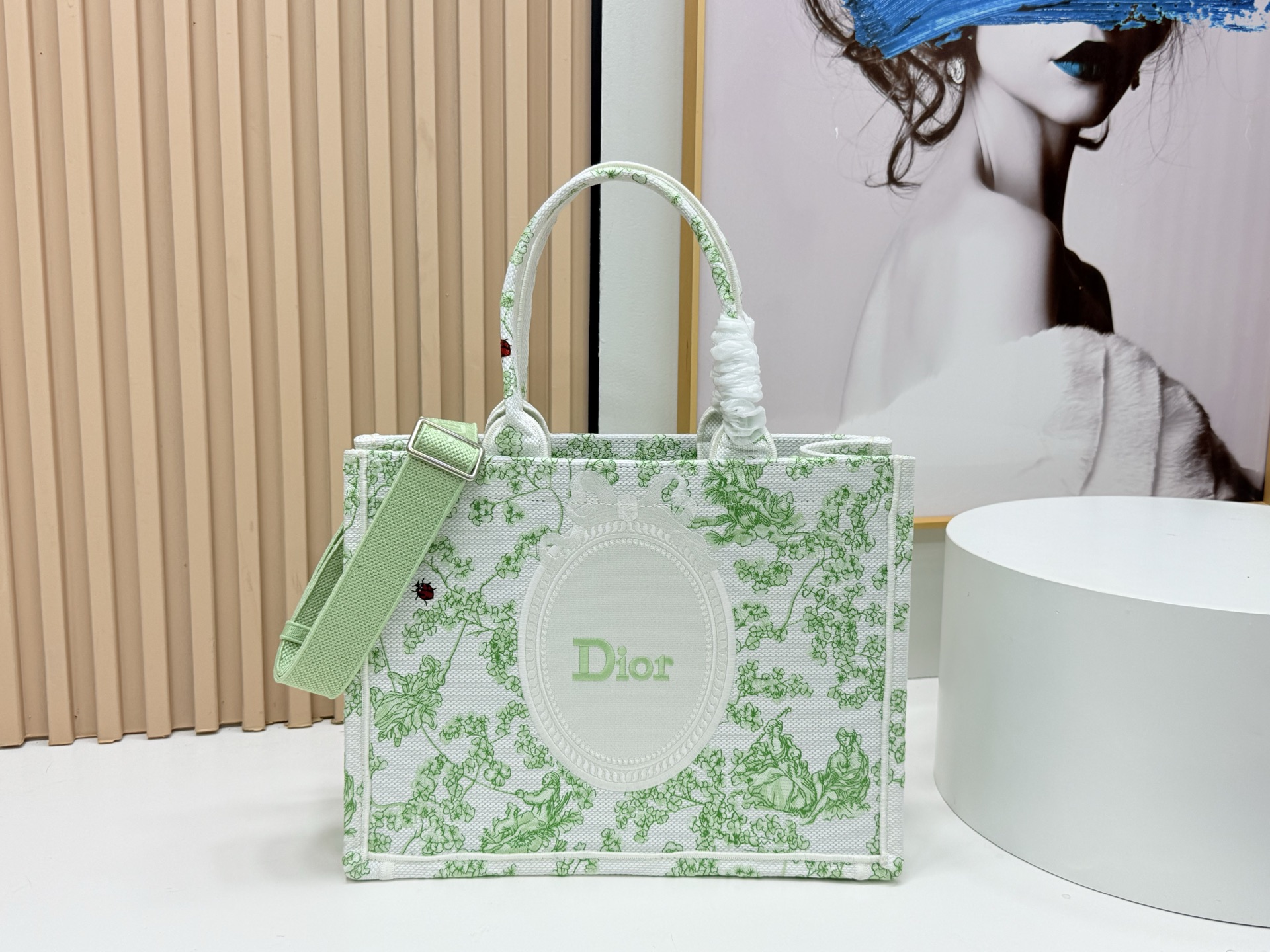[TOP] Christian Dior  Book Tote Bag - 3 Sizes - Green