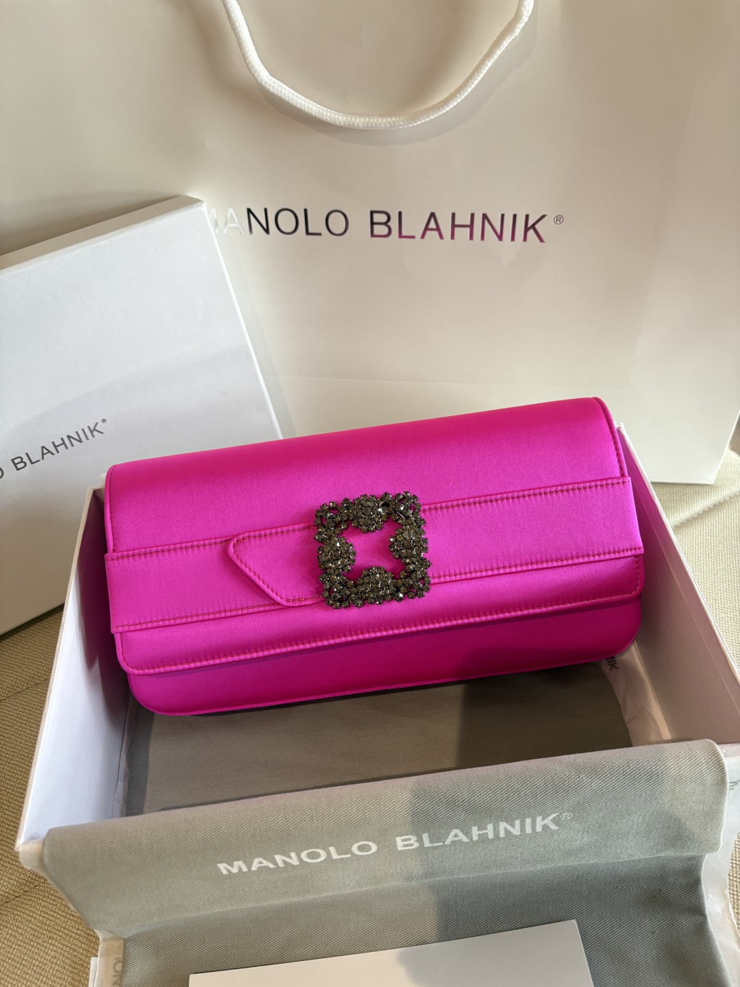 [TOP] MANOLO BLAHNIK Bag 12*24*3cm - Rose Pink - 711 Luxury