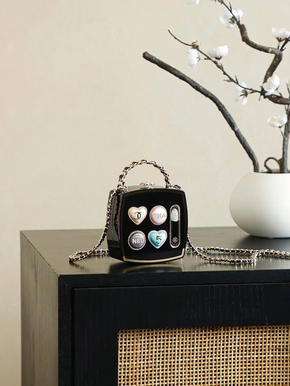 [TOP] CHANEL Mini Evening Bag 𝟏𝟒*𝟏𝟏*𝟒.𝟓𝐜𝐦 - Black