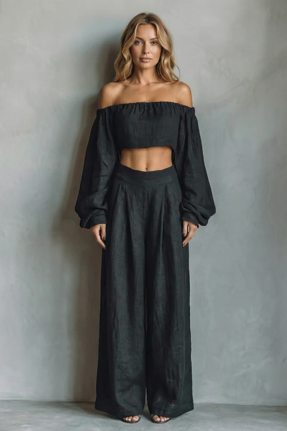 Noiréva – Off shoulder flowy silhouette – Two piece set