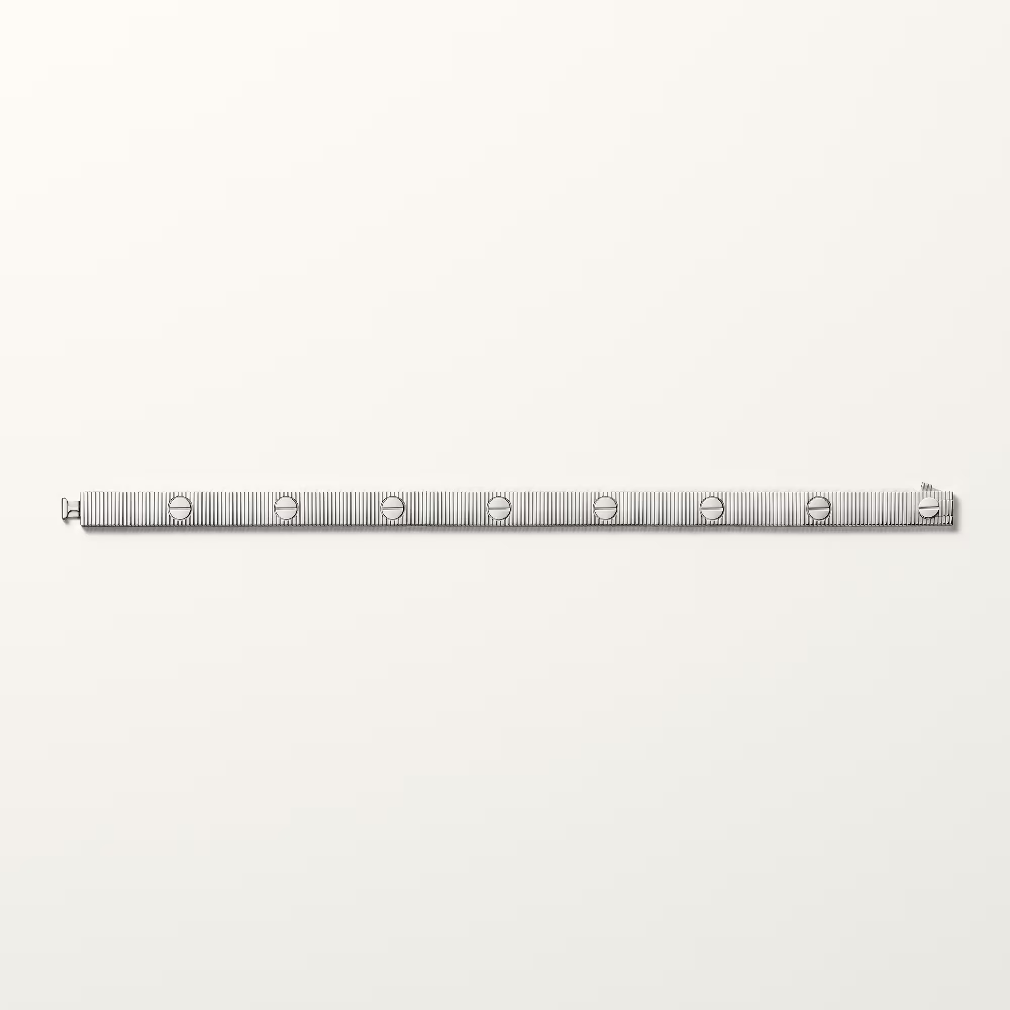 Carty Love Stripe Bracelet, White Gold, Flexible