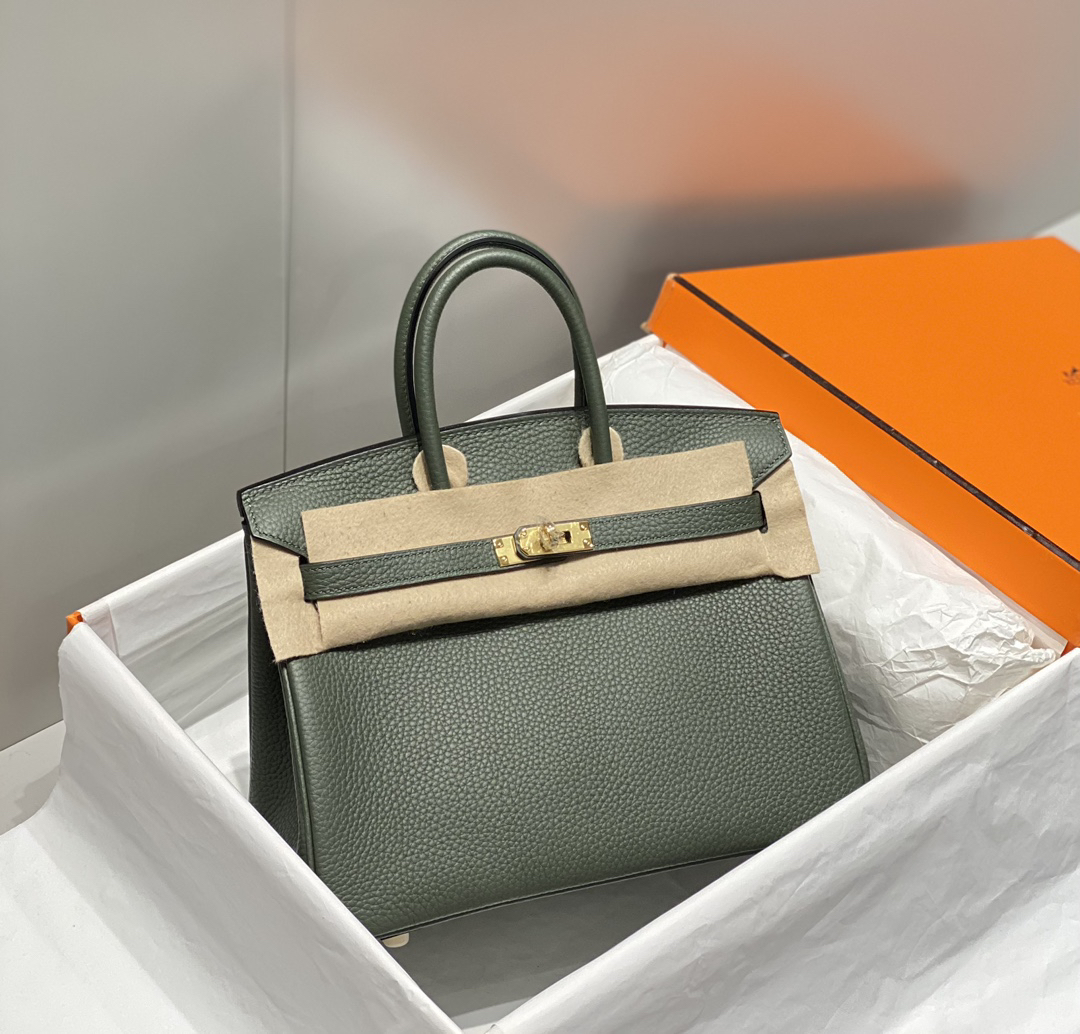 [TOP] HERMES Birkin Togo Leather 25cm - Vert Amande & GHW