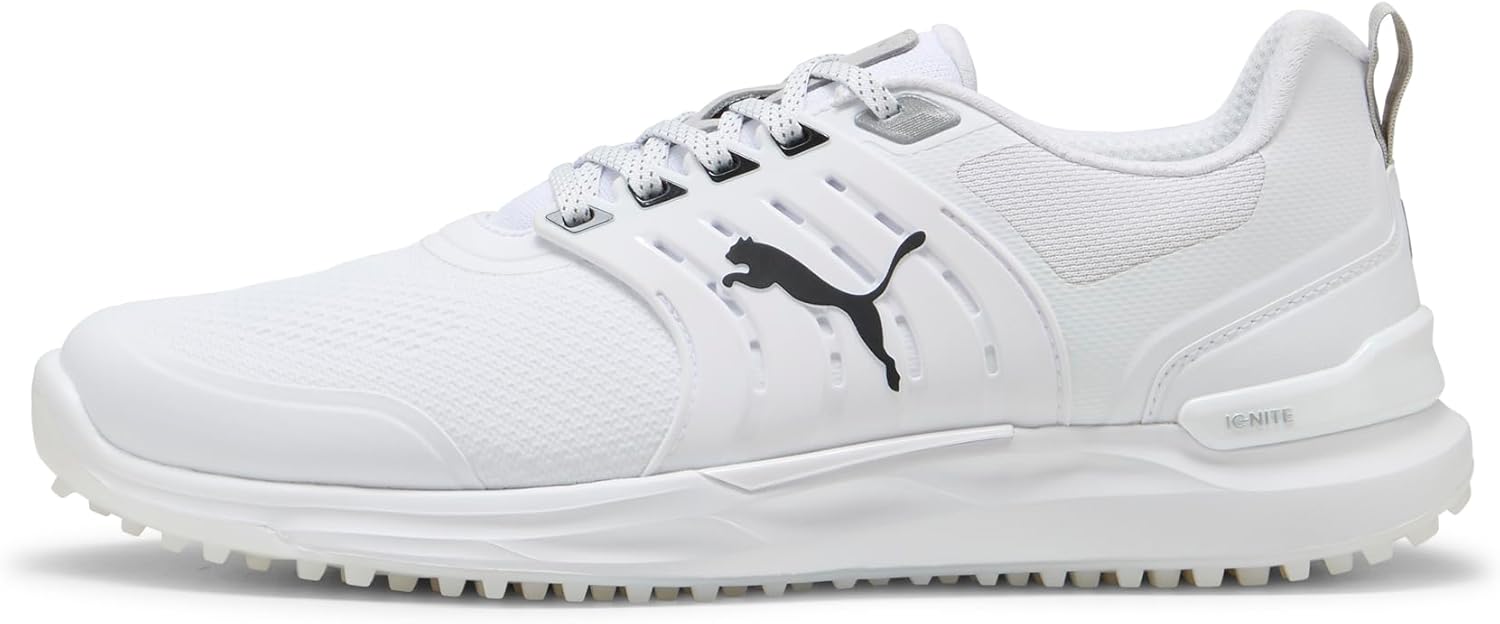 PUMA Mens Ignite Elevate 2 Golf Sneakers Shoes - White