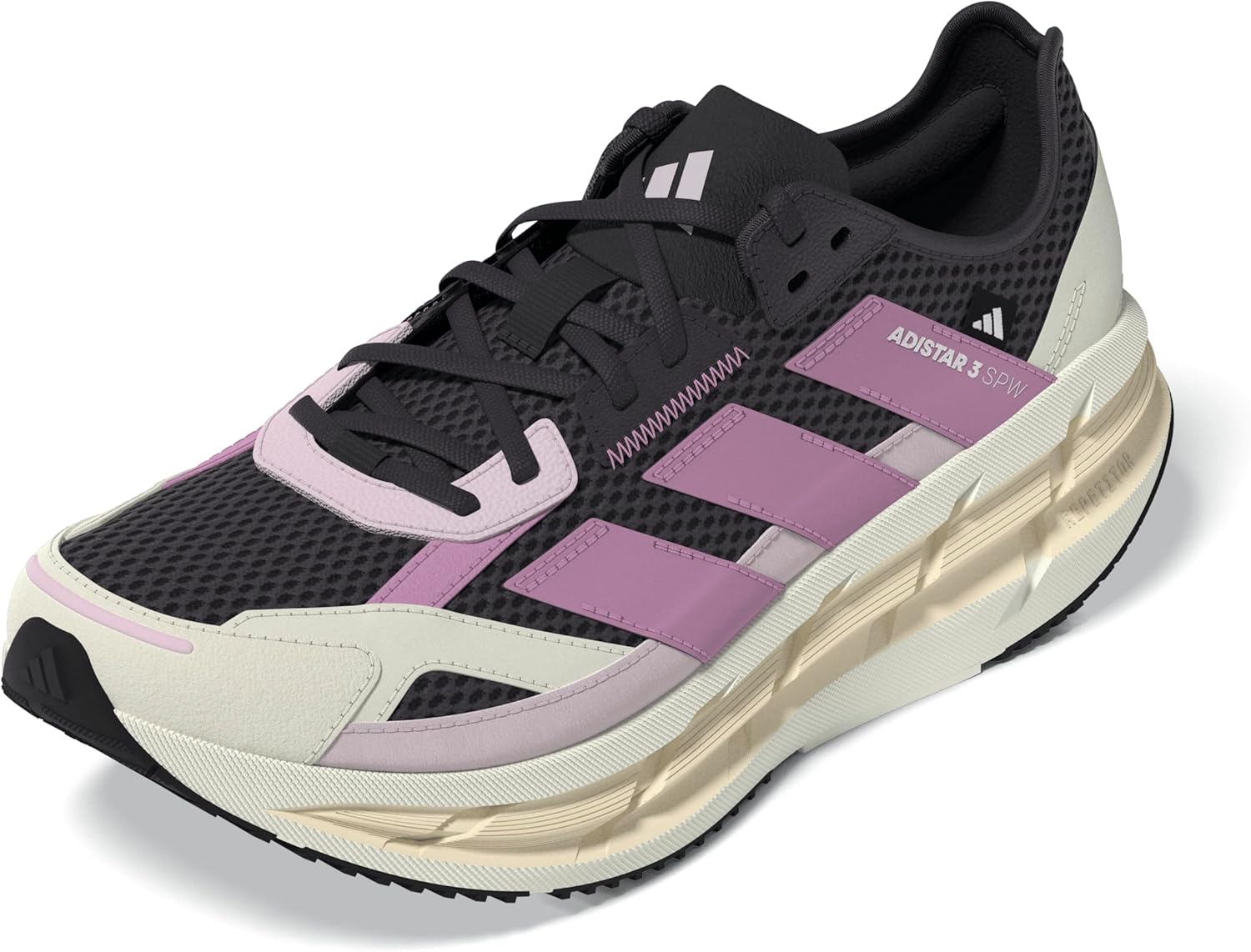adidas Womens Adistar 3 Sportswear Lace Up Sneakers Shoes Casual - Black