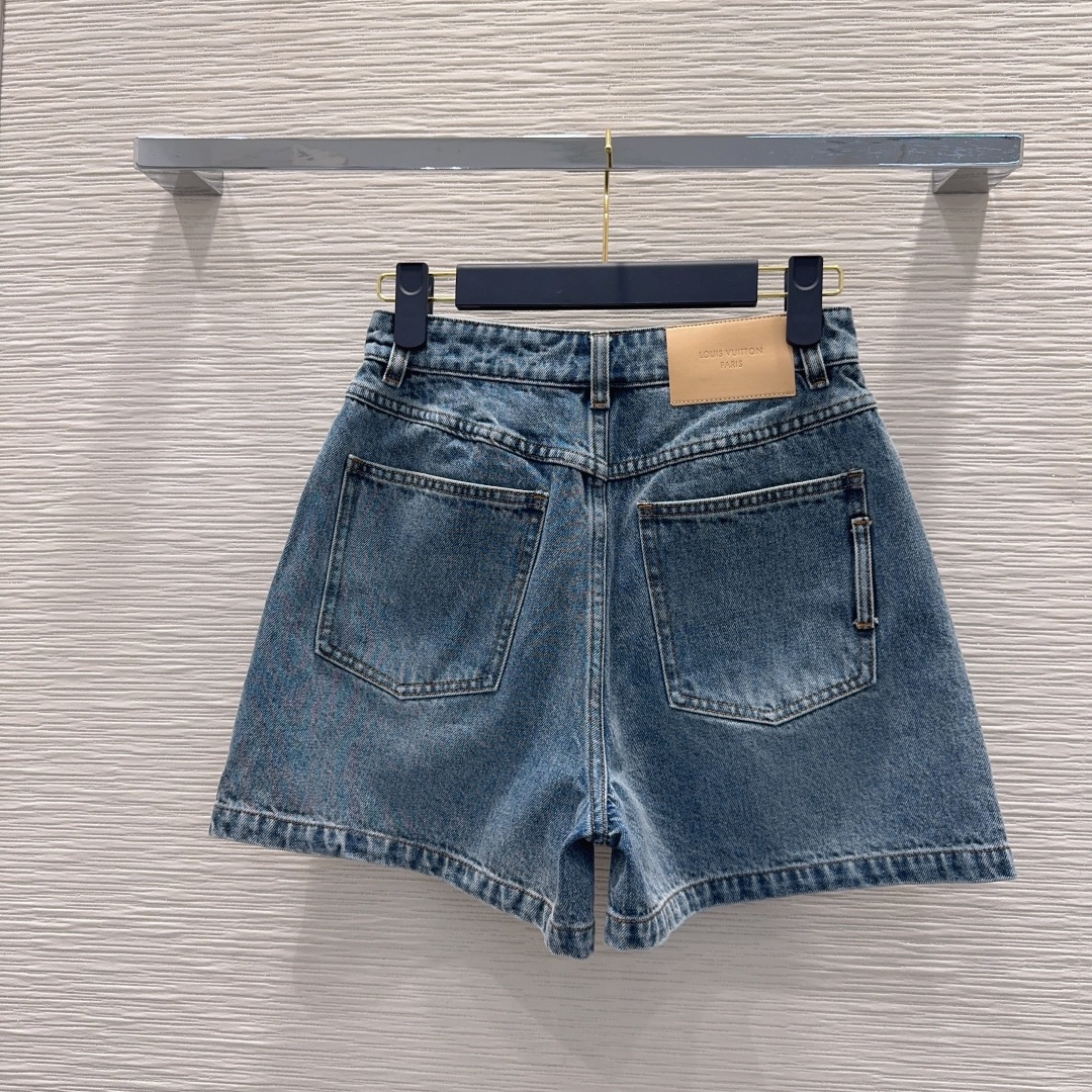 [TOP] Louis Vuitton LV Denim Shorts - Blue