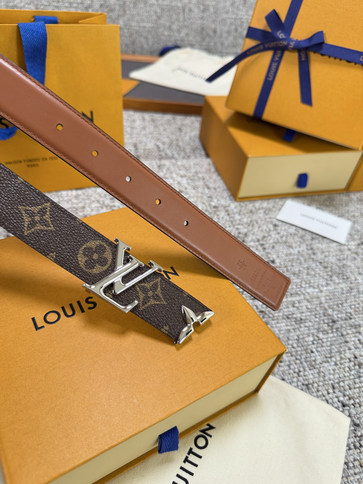 [TOP] Louis Vuitton LV Belt 3 cm - Brown - 711 Luxury