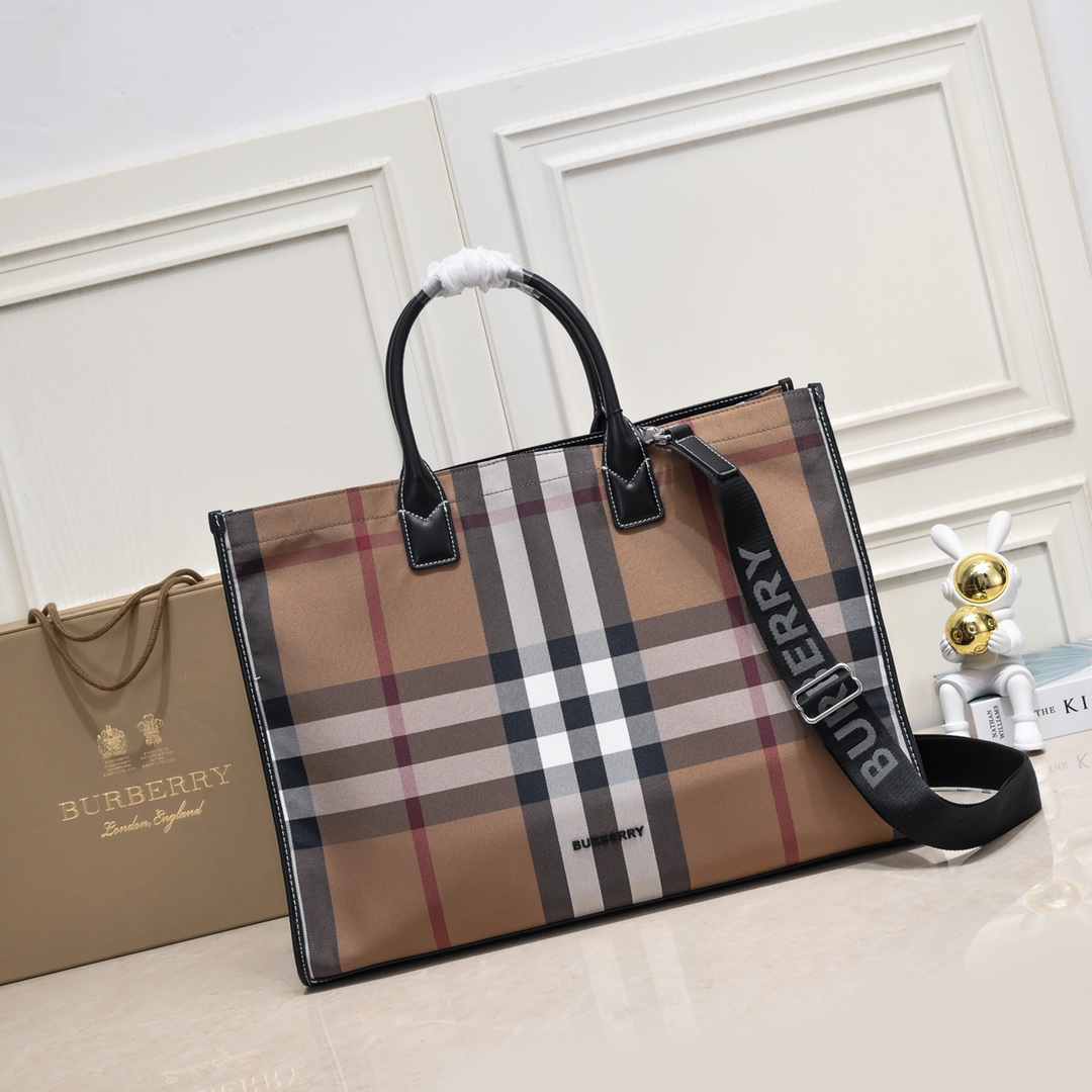 [TOP] BURBERRY Tote Bag 45x34x19cm - Brown - 711 Luxury