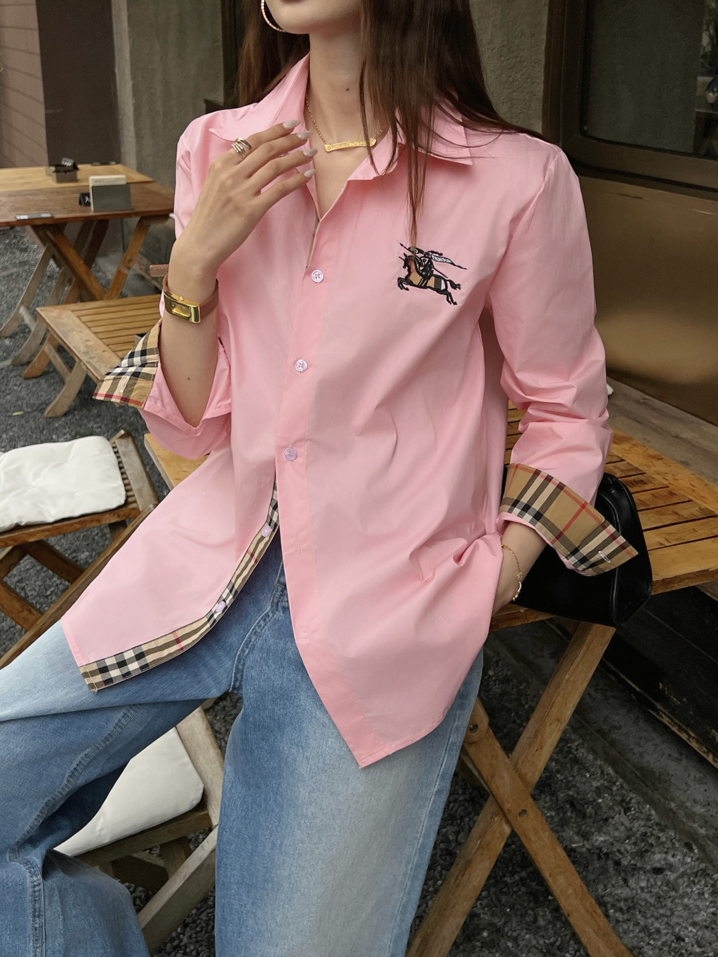 [TOP] BURBERRY Shirt - Pink