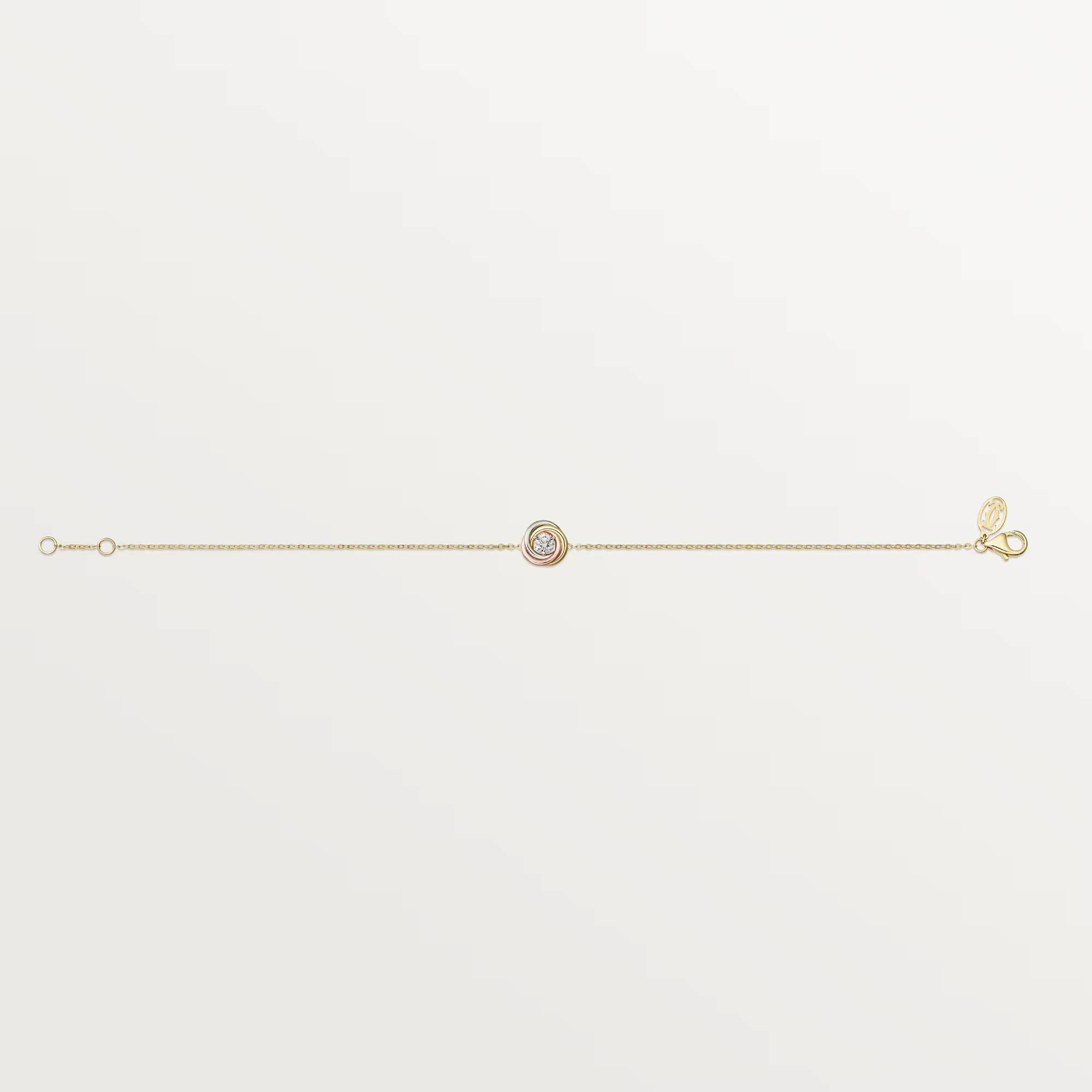 Carty Three Circles Bracelet, Three Tone, 1  Moissanite