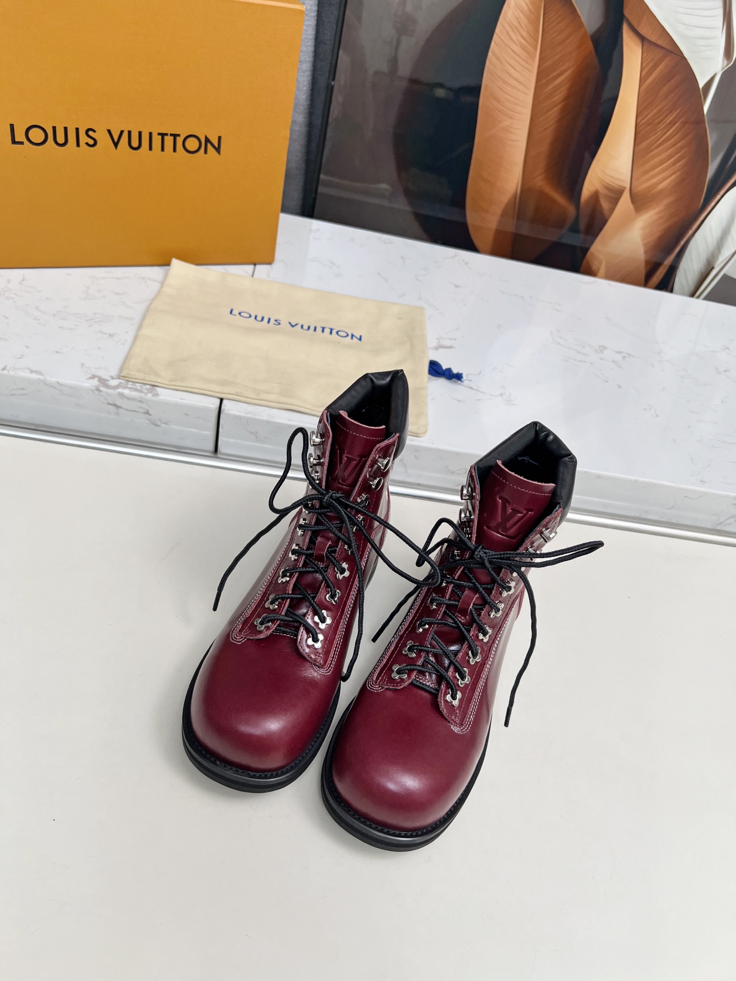[TOP] Louis Vuitton LV Boots - Wine red - 711 Luxury