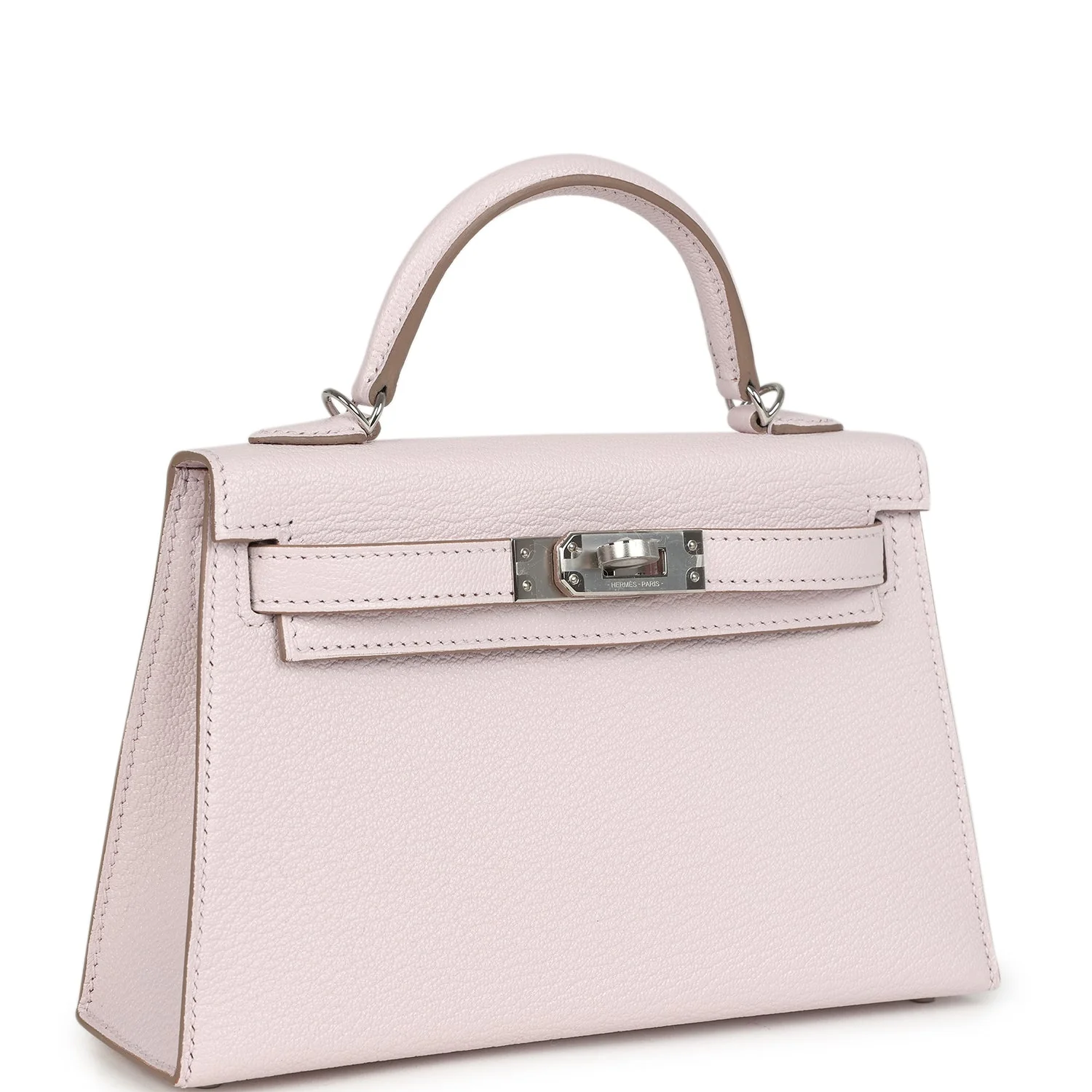 Hermes Kelly Sellier  Mauve Pale Chevre Palladium Hardware