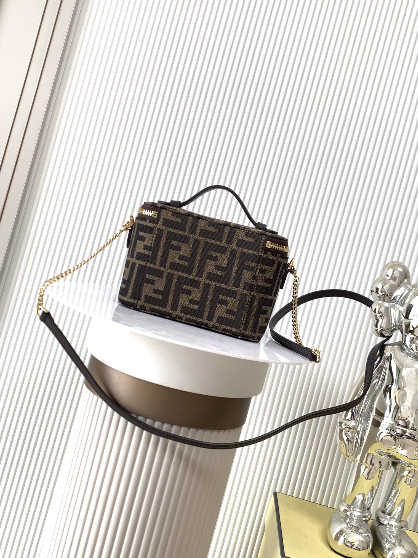 [TOP] FENDI Vanity Bag 16x8x11cm - Brown - 711 Luxury