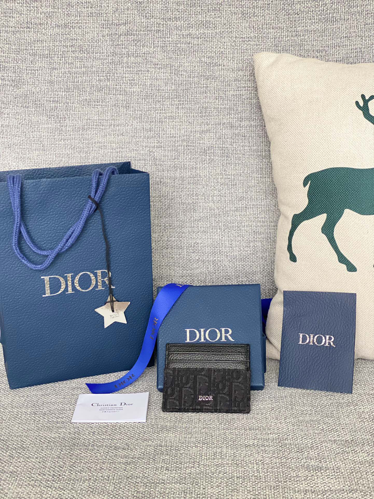[TOP] Christian Dior Card Holder - Black - 711 Luxury