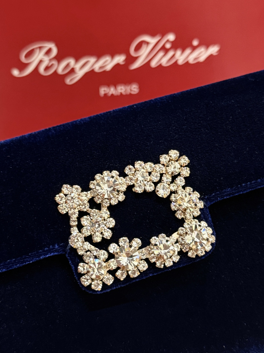 [TOP] ROGER VIVIER Diamond Bag 24-3-13 CM - Dark Blue - 711 Luxury