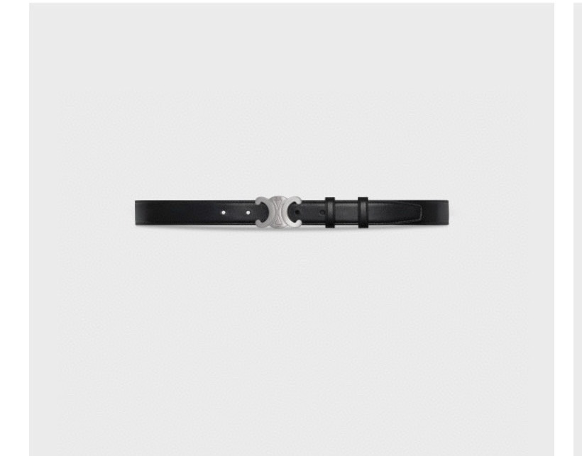 [TOP] CELINE Belt Calfskin 2.4cm - Black - 711 Luxury