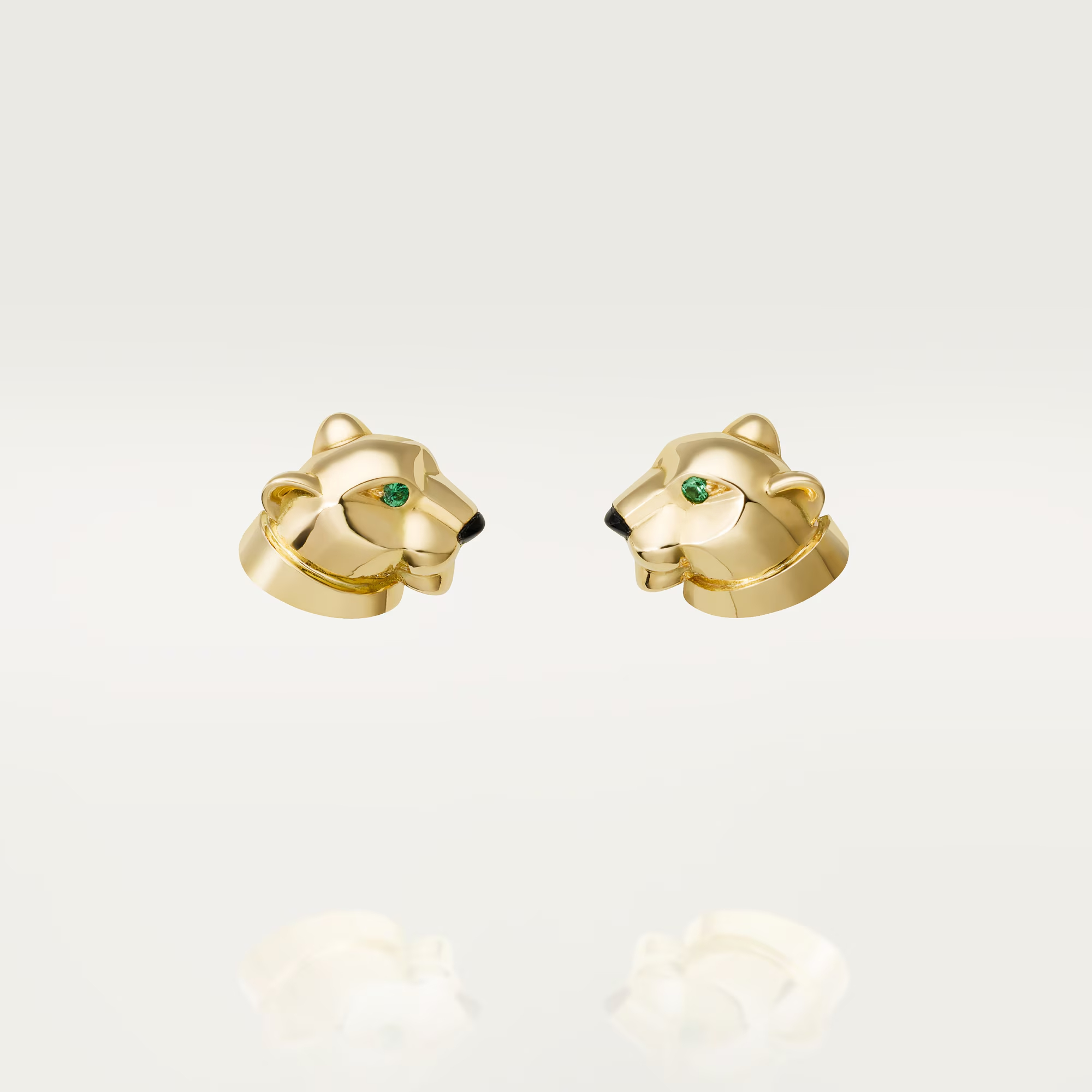 Carty Panther Pure Earrings,Yellow Gold, Stud