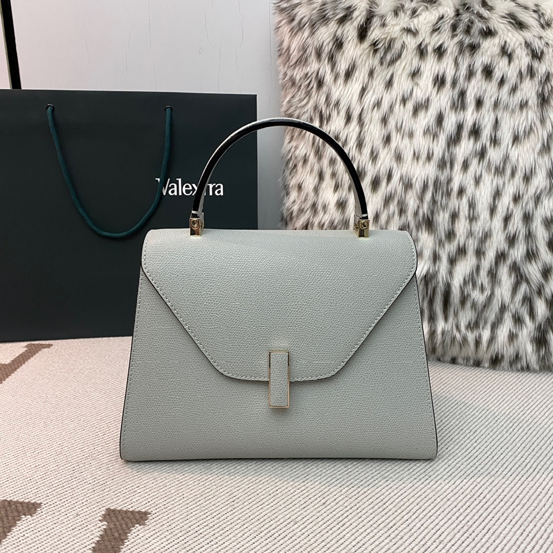 [TOP] VALEXTRA lside Bag 26x20x12cm - Smoky Gray - 711 Luxury