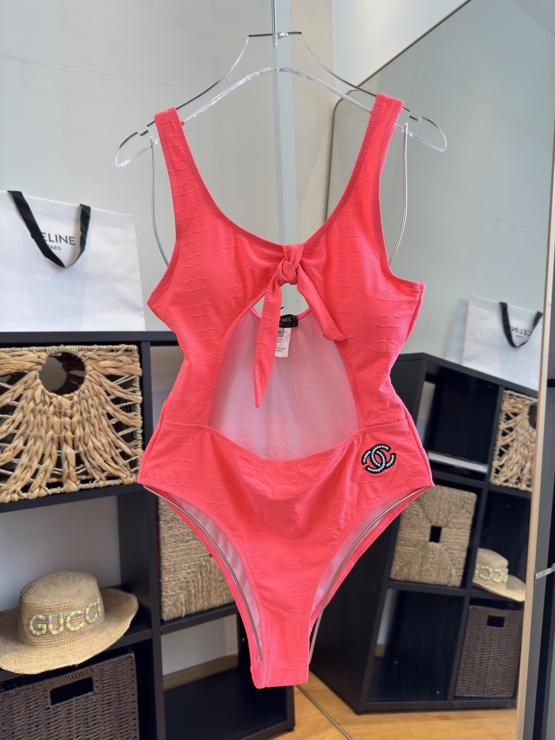 [TOP] CHANEL One-Piece Swimsuit - Pink - 711 Luxury