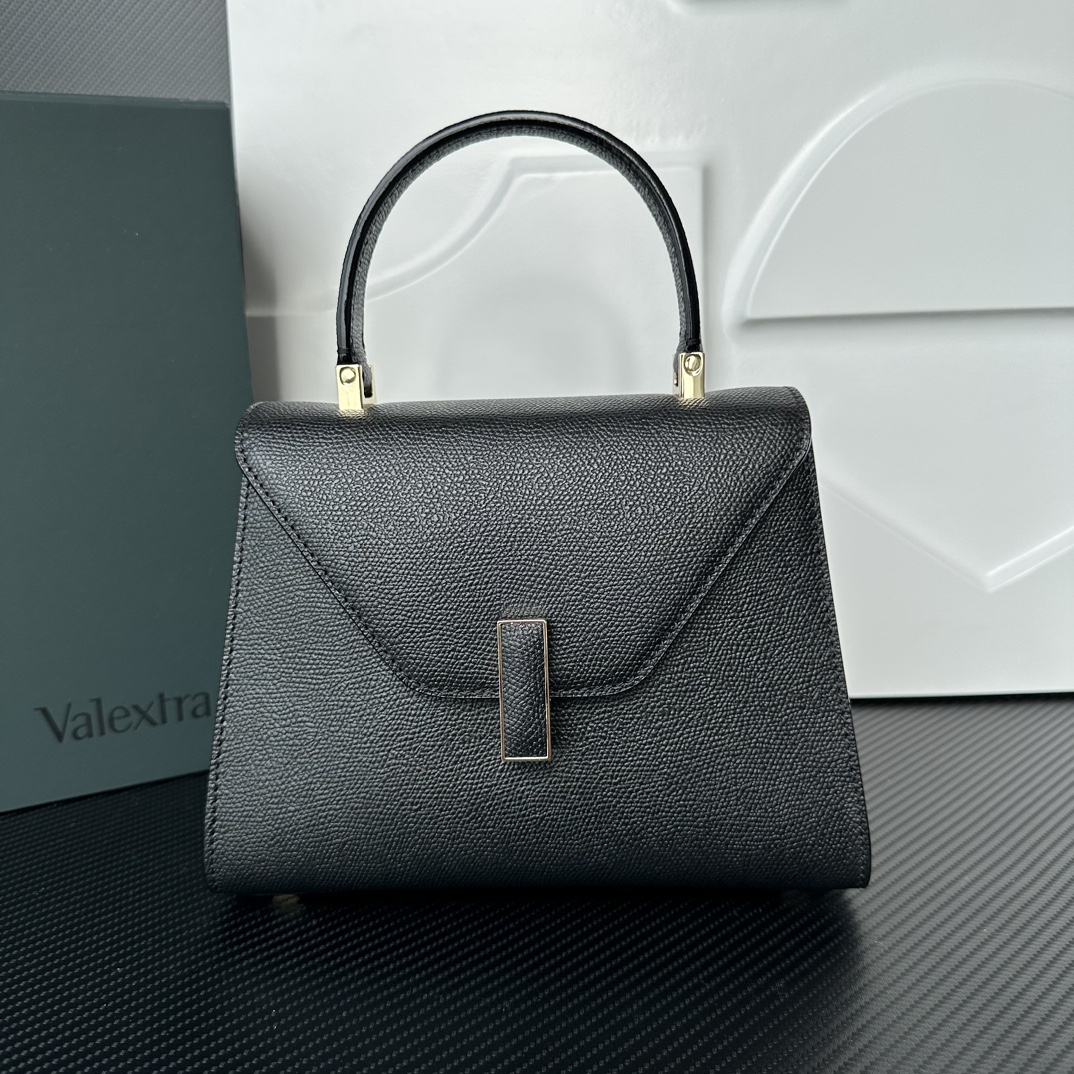 [TOP] VALEXTRA lside Bag 22x16.5x12cm - Black - 711 Luxury