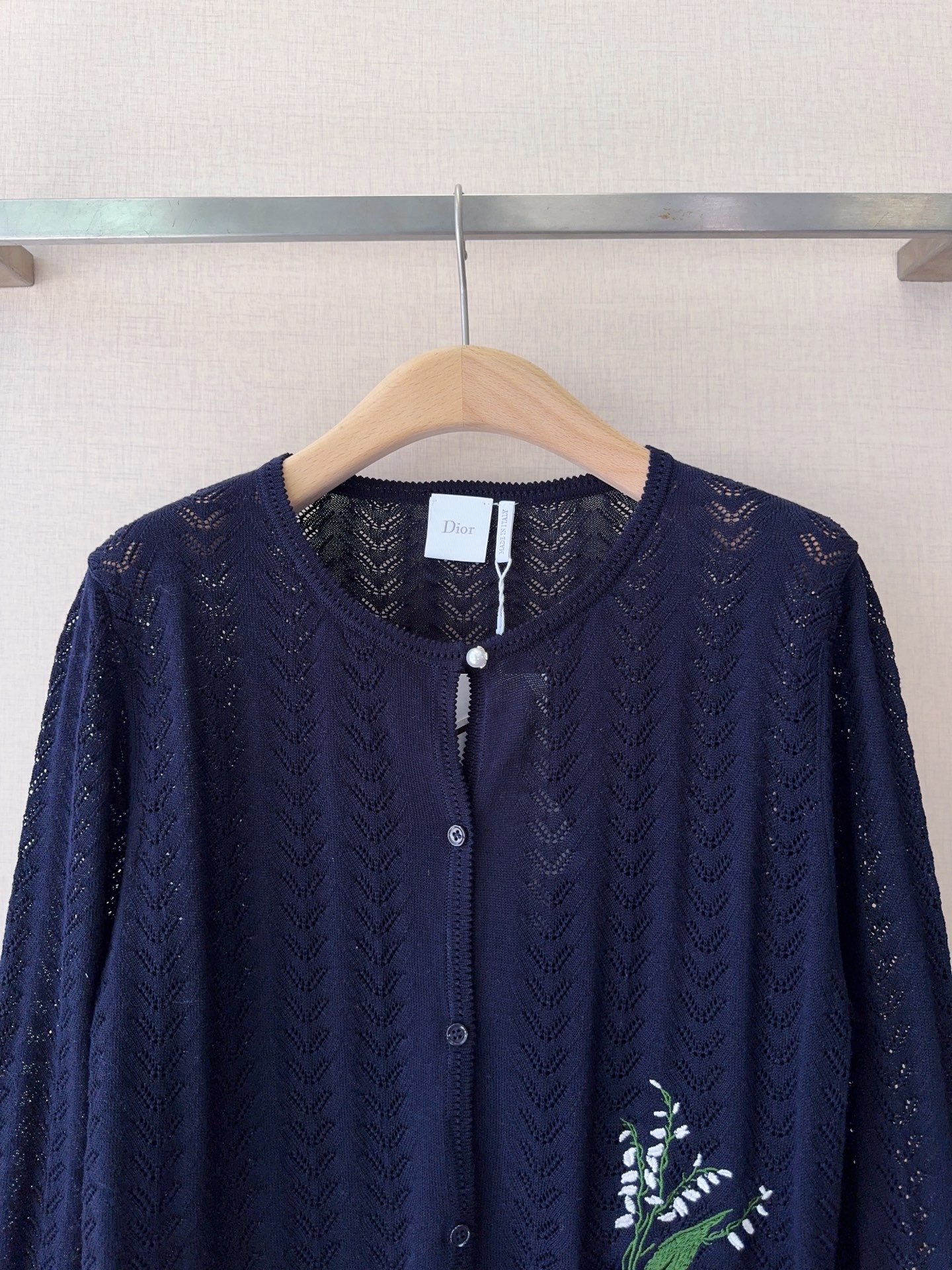 [TOP] Christian Dior Knit Cardigan - Navy Blue - 711 Luxury