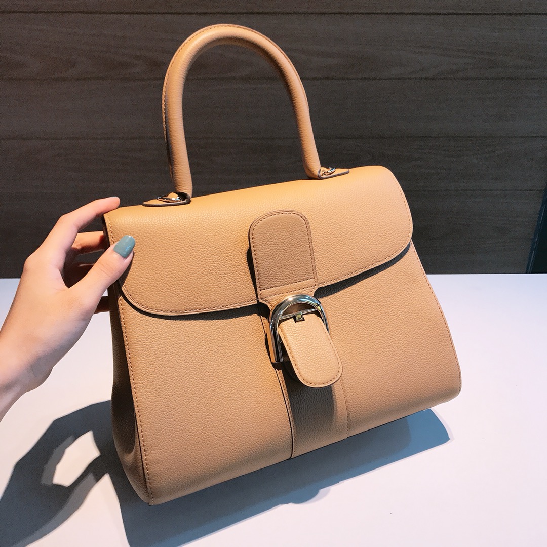 [TOP] Delvaux Brillant Bag Togo Leather 28x13.5x22.5cm - Brown - 711 Luxury