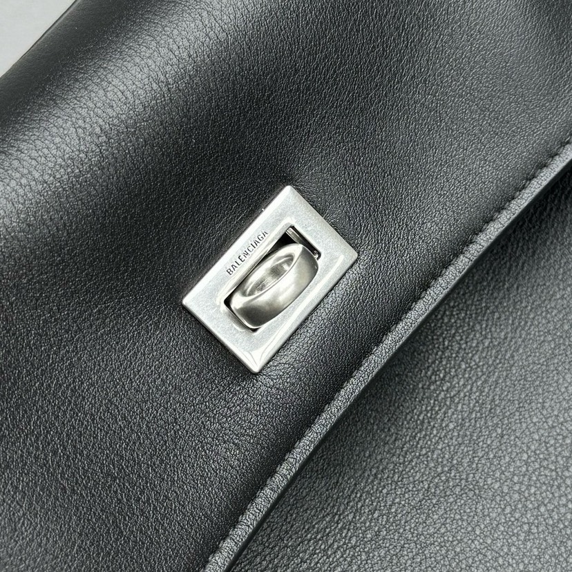 [TOP] BALENCIAGA Rodeo Bag 40x30x13cm - Black & SHW - 711 Luxury
