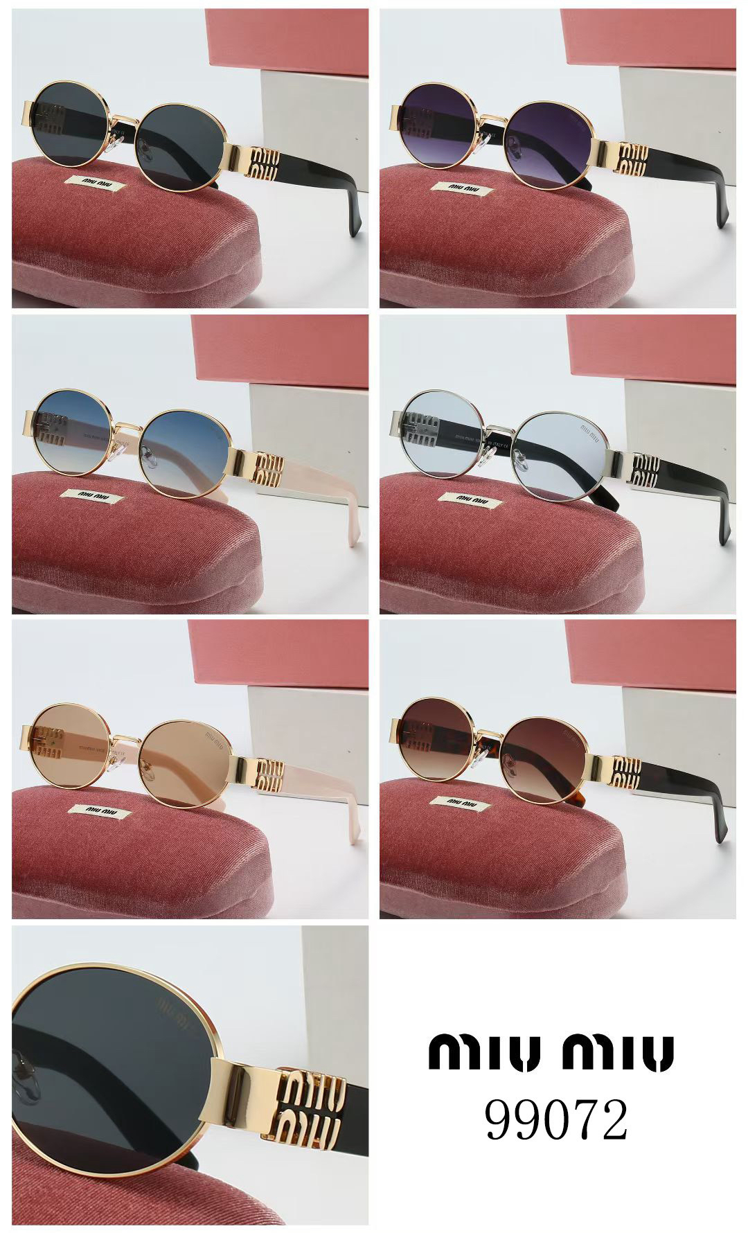 [TOP] Miu Miu Sunglasses - 6 Colors - 711 Luxury