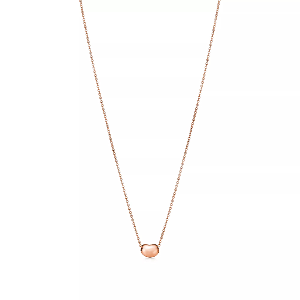 Tiffany gold Jewelry Tiffany Co. Elsa Peretti Bean design Pendant in Rose Gold 6.5 mm #378310 | Nigo Office