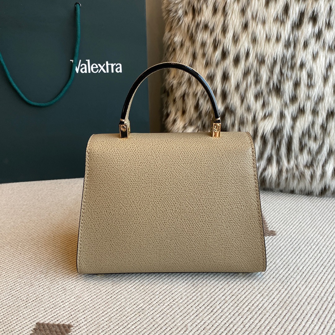 [TOP] VALEXTRA lside Bag 19.5x14x9.5cm - Elephant Gray - 711 Luxury