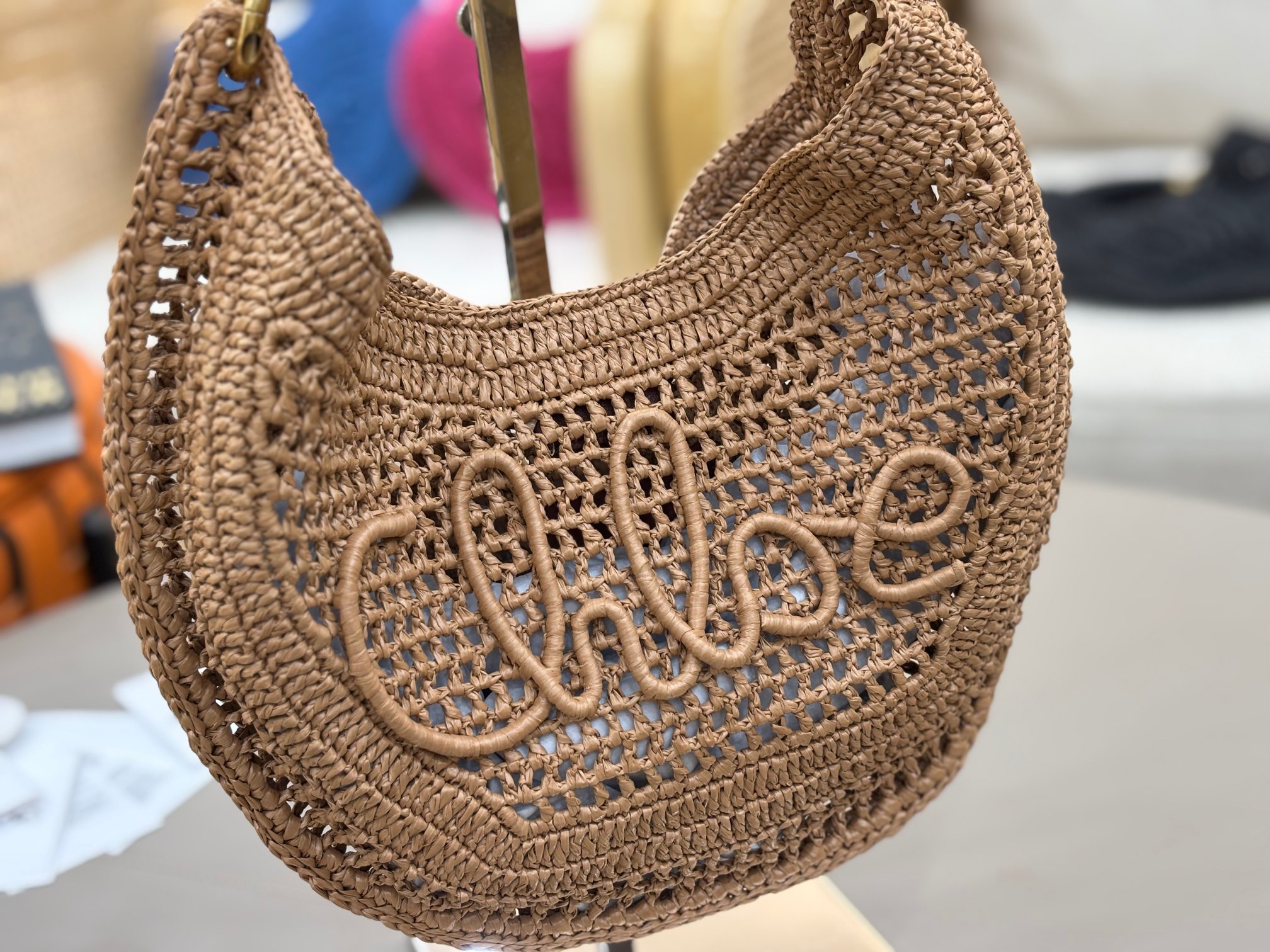 [TOP] Chloe Summer Banana Hobo Bag 36*21.5cm - Khaki - 711 Luxury