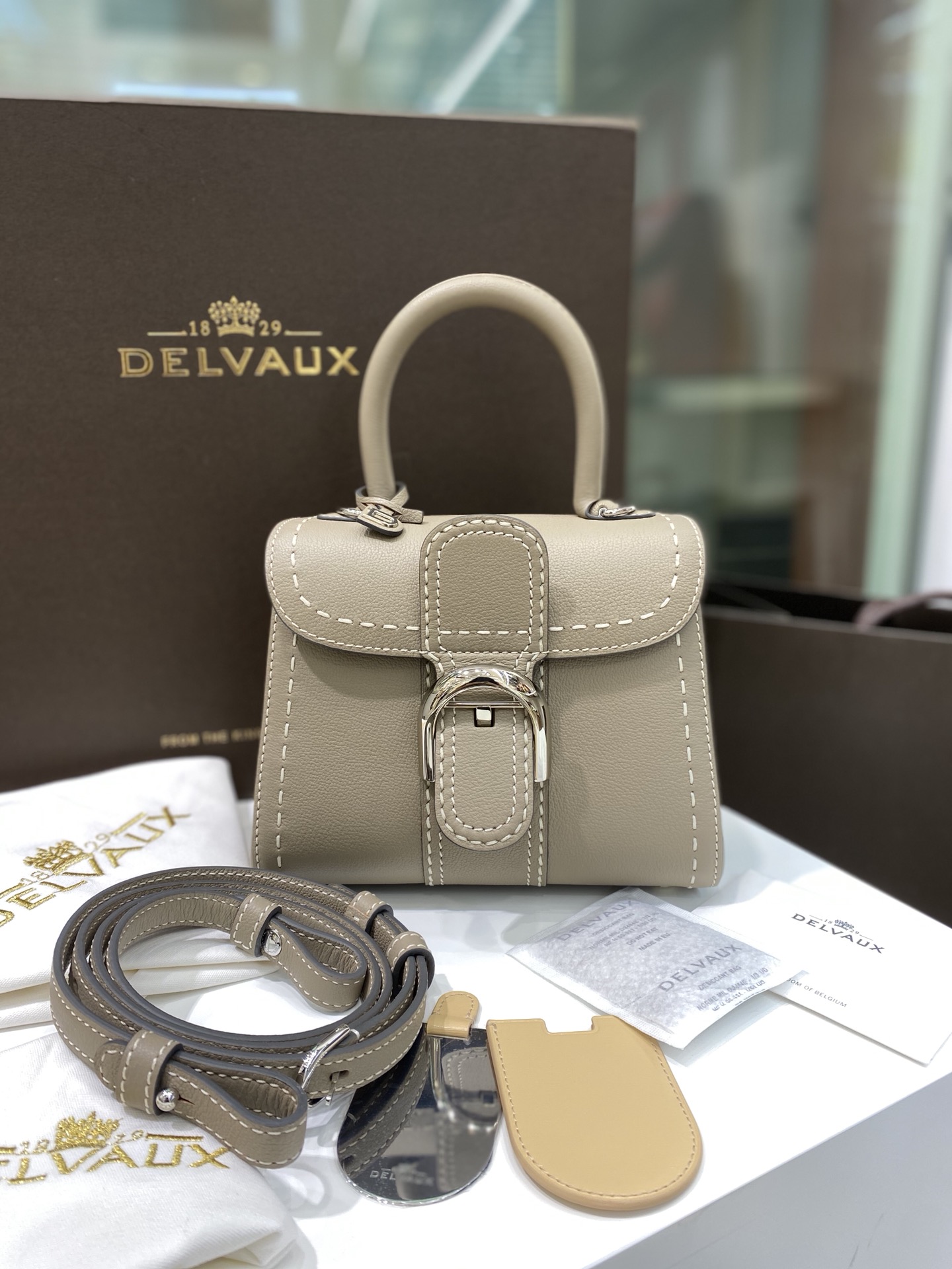[TOP] Delvaux Brillant Bag 20cm - Gray - 711 Luxury