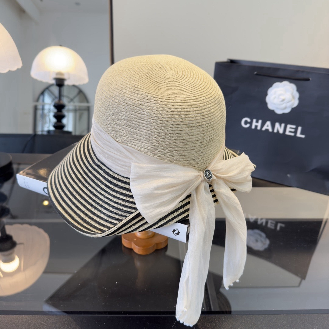 [TOP] CHANEL Hat - Black and Khaki - 711 Luxury