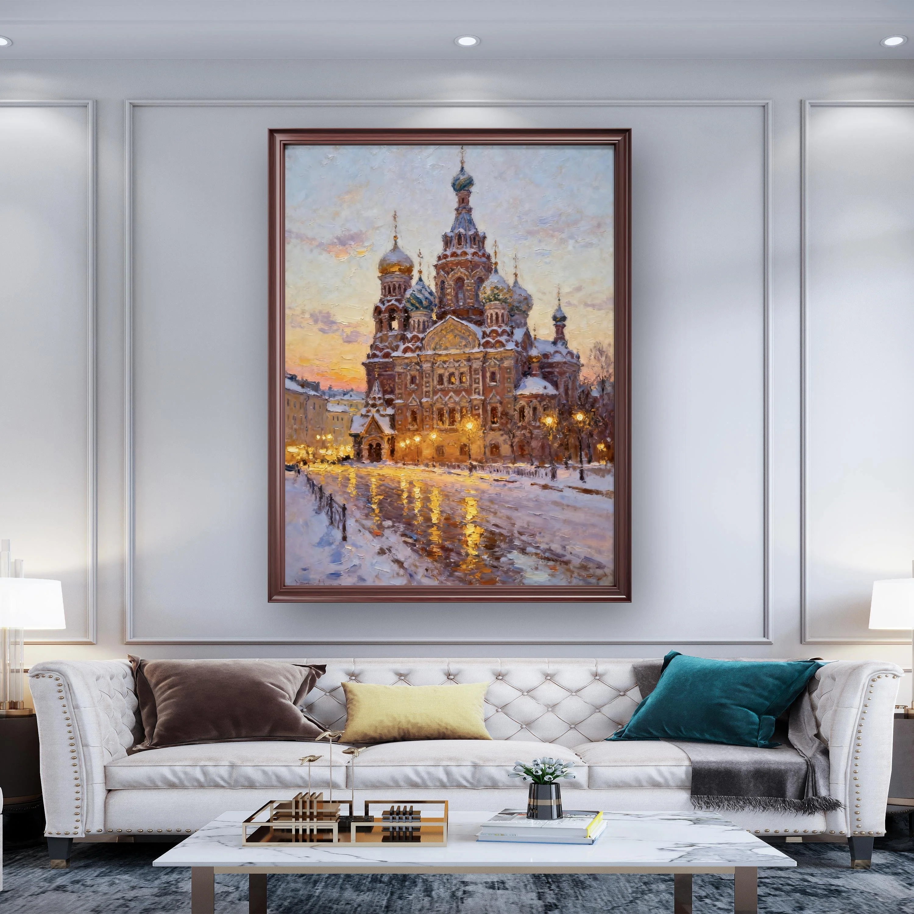 Castle with Dancing Snow