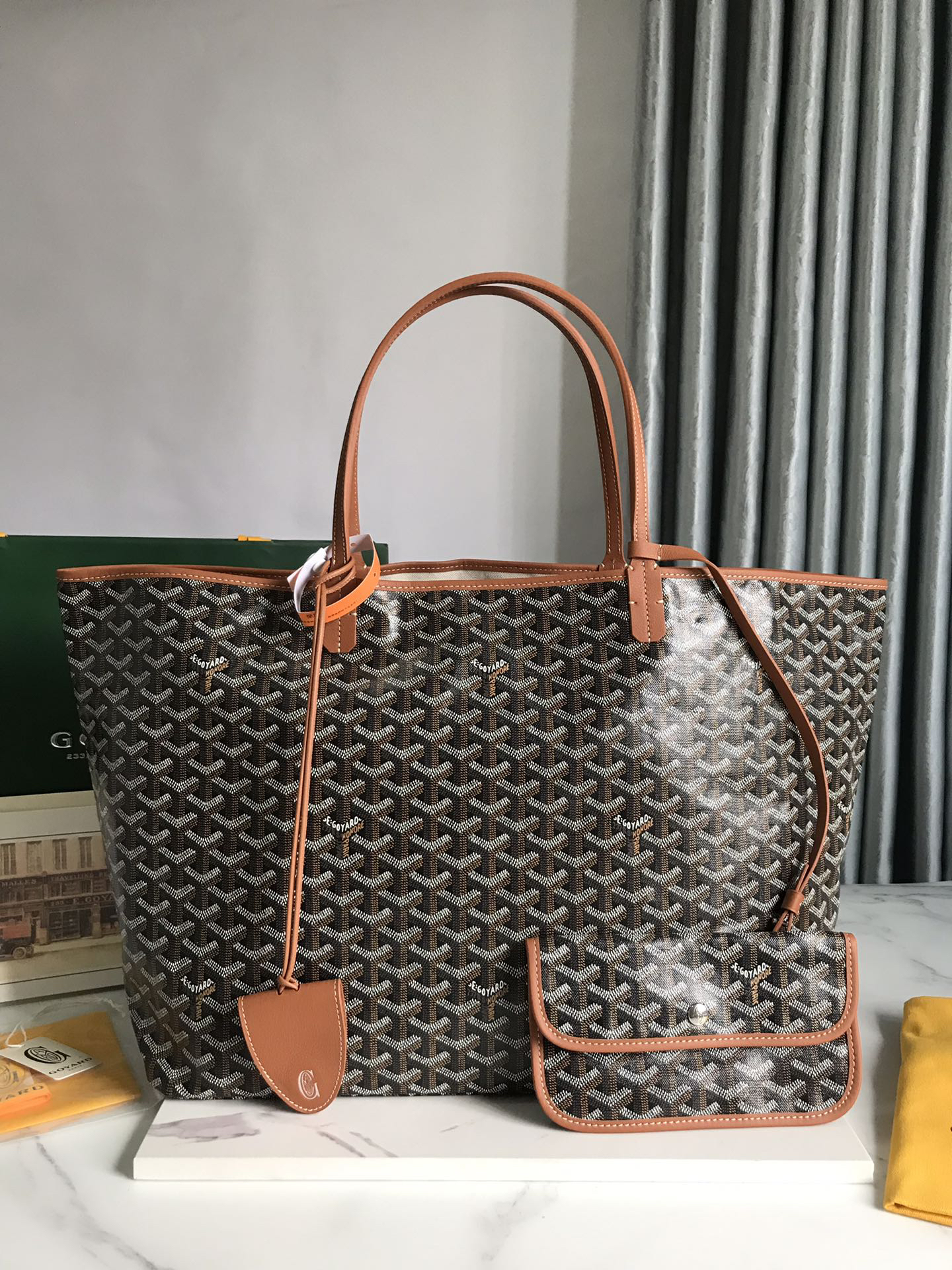 [TOP] Goyard Saint Louis Bag 40-20-32 CM - Brown - 711 Luxury