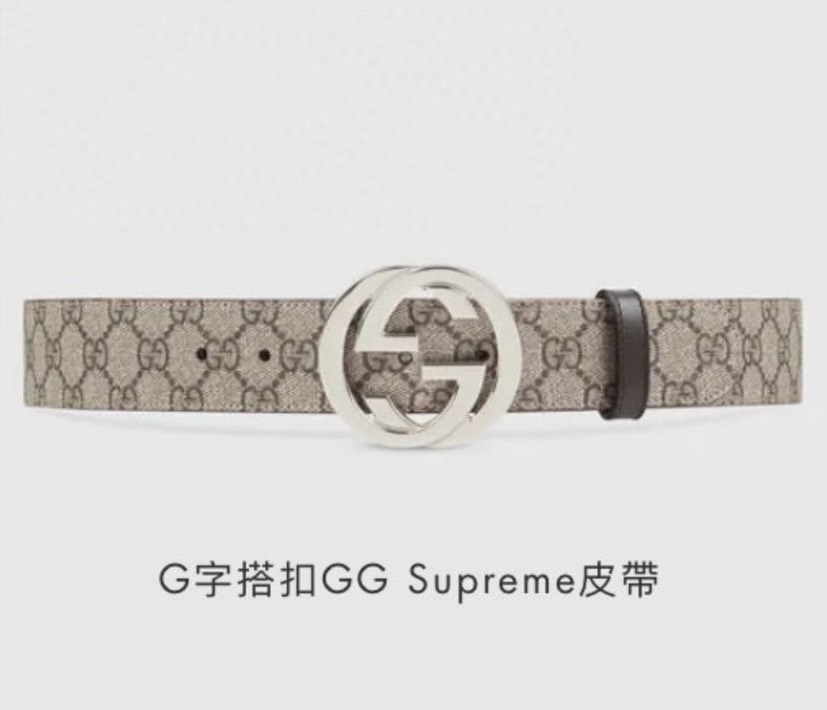 [TOP] GUCCI Belt 3.8cm - Gray - 711 Luxury