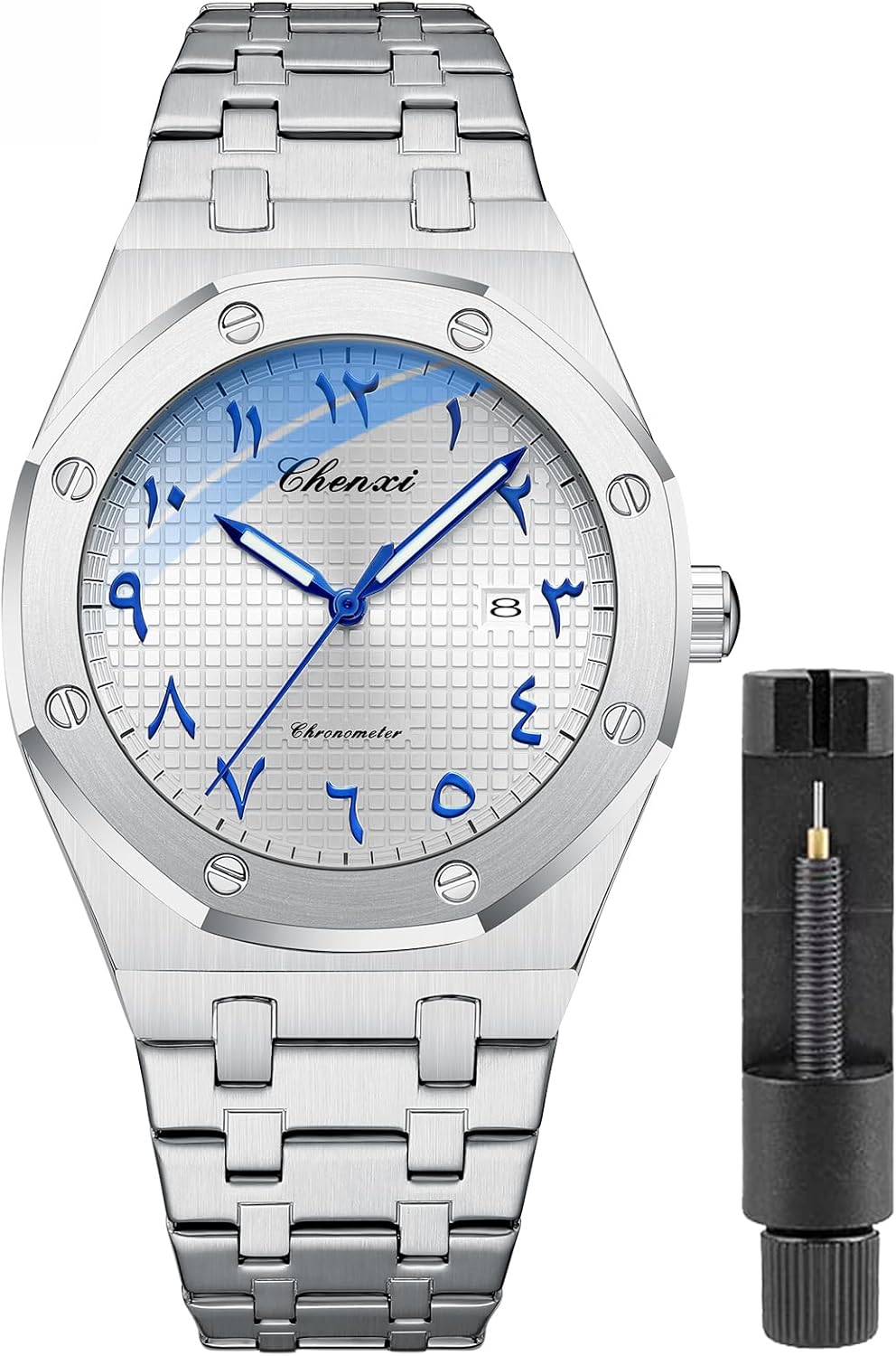 Gosasa Luxury Men's Watch Chronography Business Quartz Watch for Men Calendar Luminous Fashion Male Wristwatch Waterproof Stainless Steel Strap