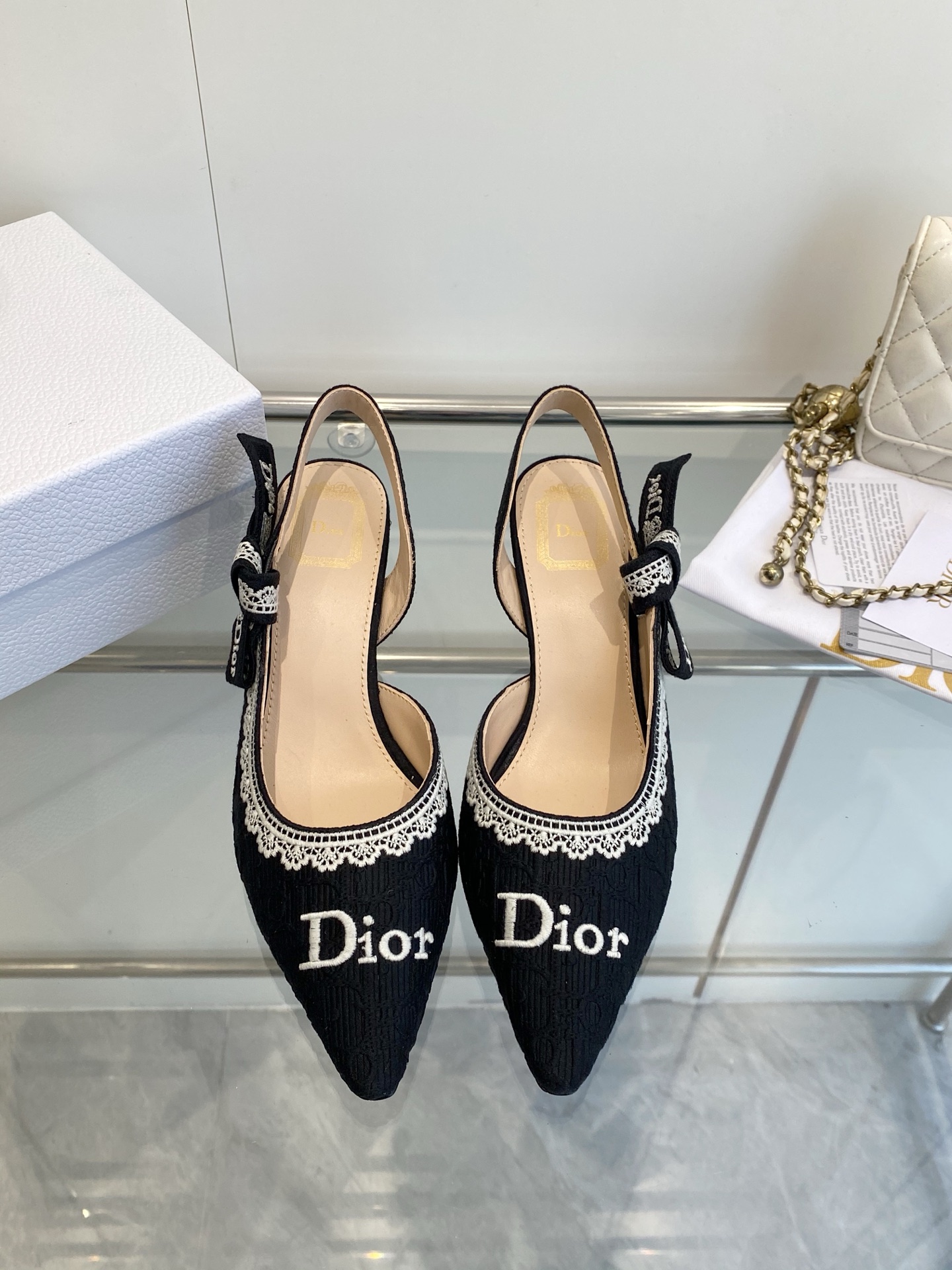 [TOP] Christian Dior 6cm Heels Mules - Black - 711 Luxury
