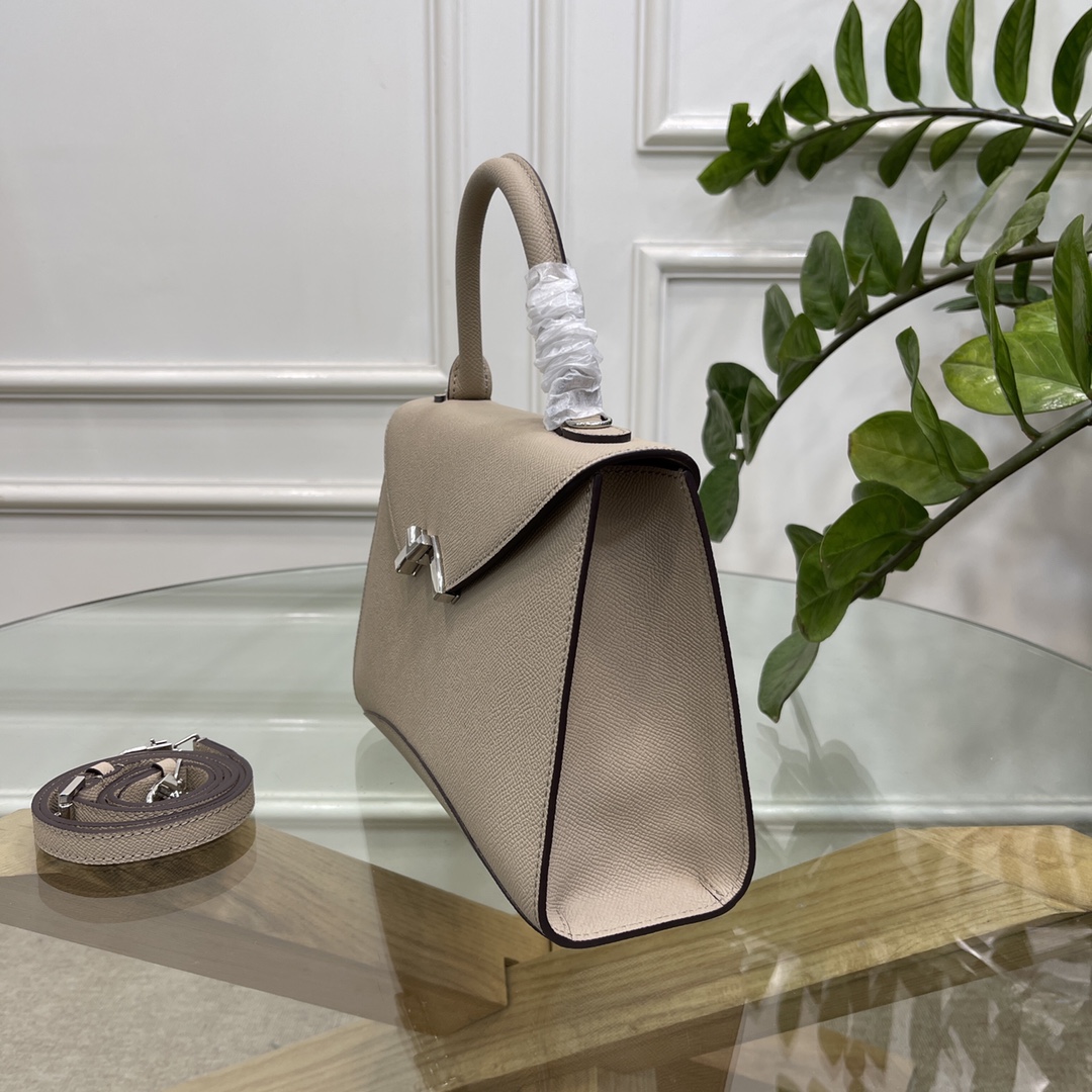 [TOP] MOYNAT Gabrielle Bag Cowhide 26x18x9cm - Gray - 711 Luxury