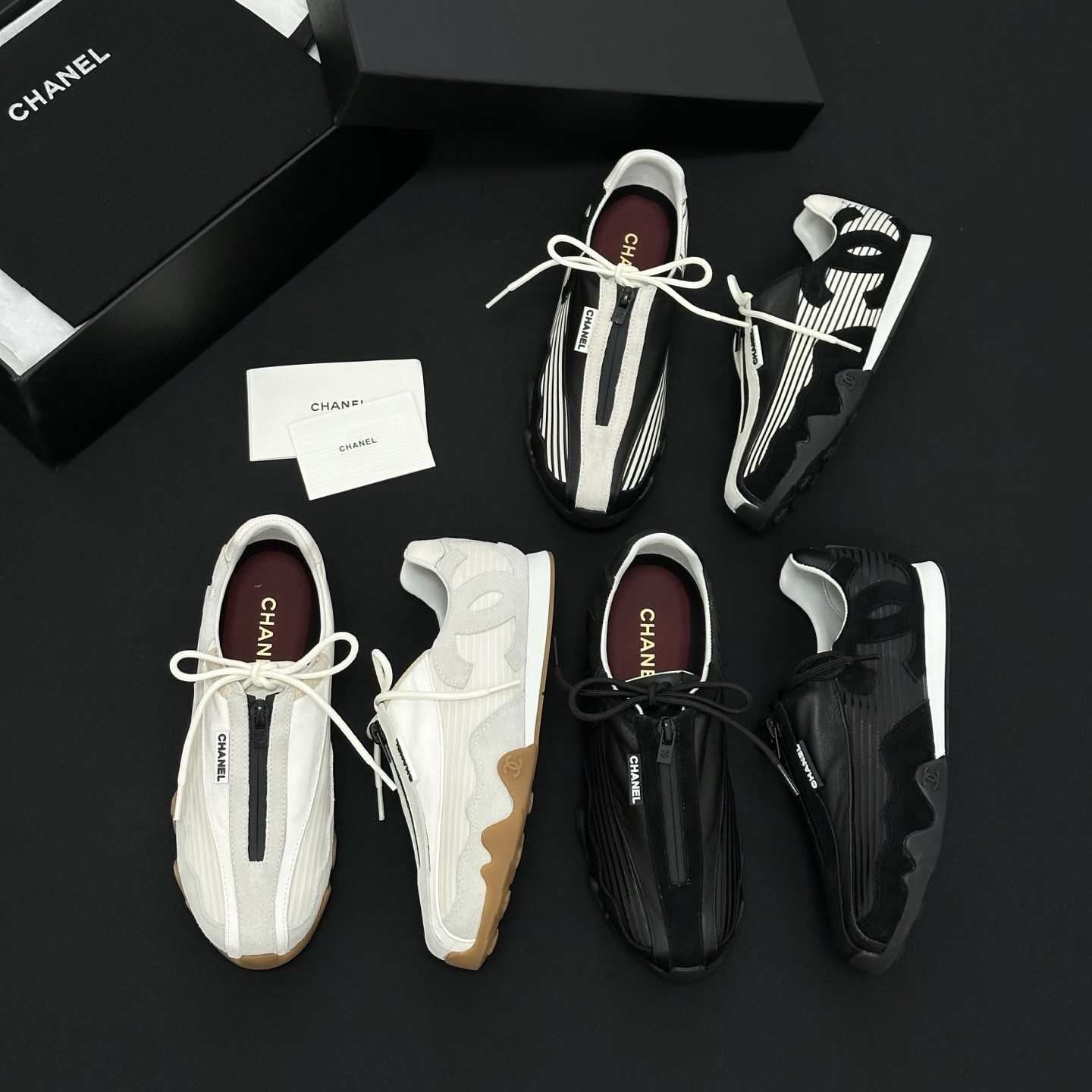 Chanel white Shoes CHANEL Sneakers Calfskin Suede Calfskin White #378719 | Nigo Office