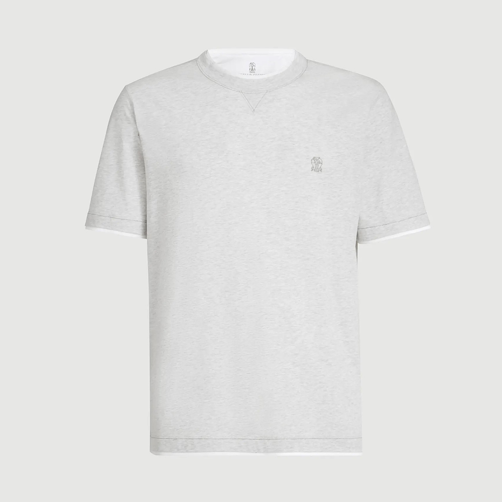 Brunello Cucinelli Solomeo Embroidered Logo T-shirt #385768