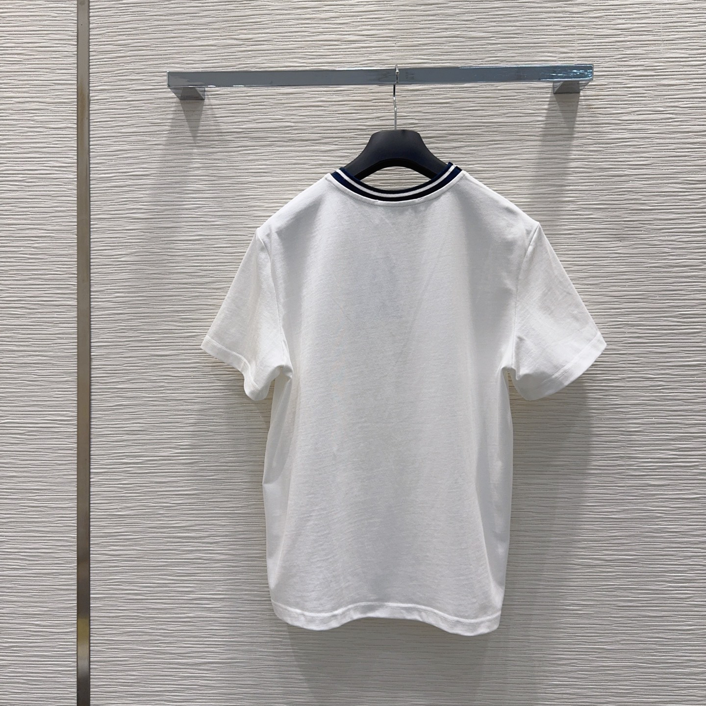 [TOP] Christian Dior Printed T-shirt + Shorts Set - White/Navy Blue