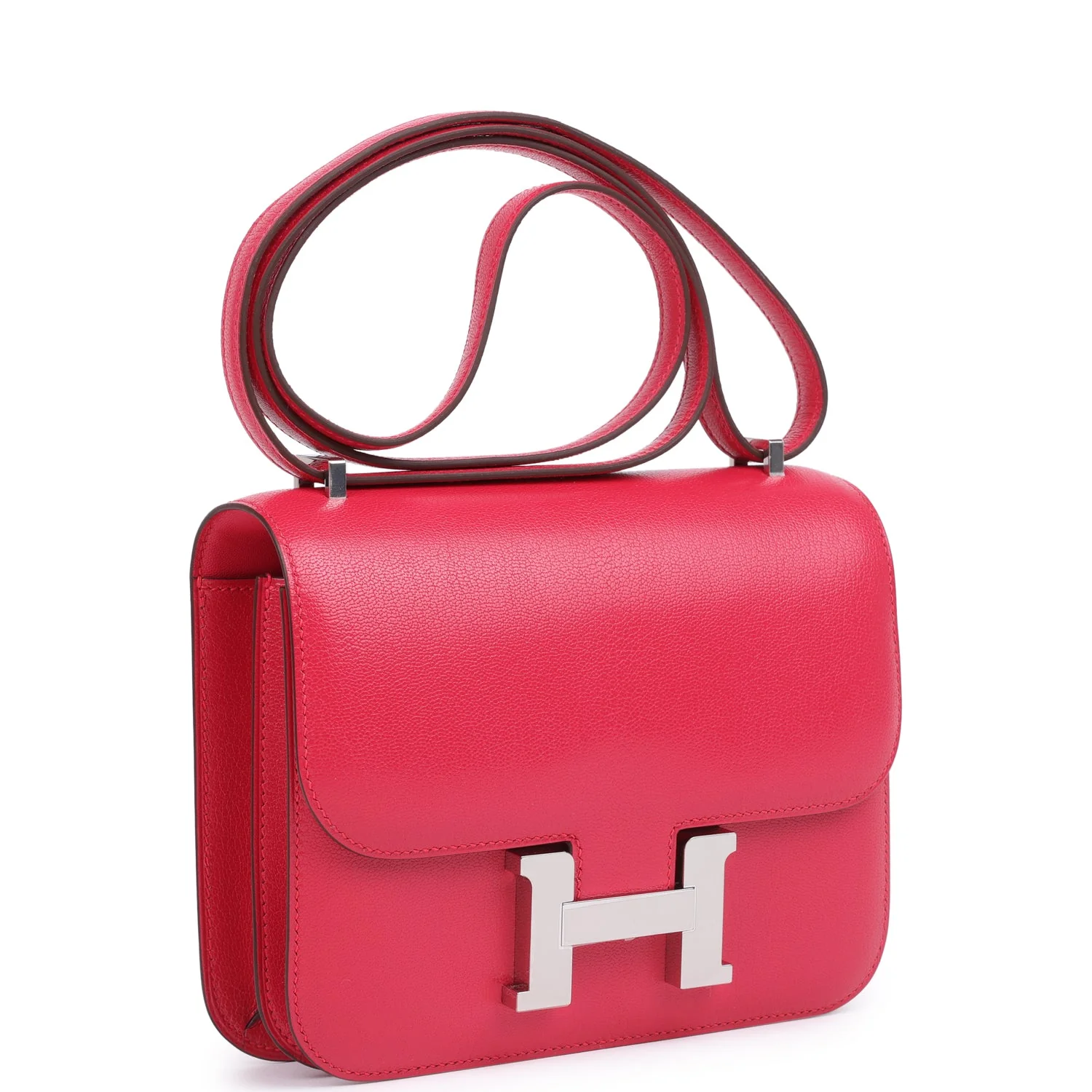 Hermes Constance Rose Extreme Chevre Chamkila Palladium Hardware
