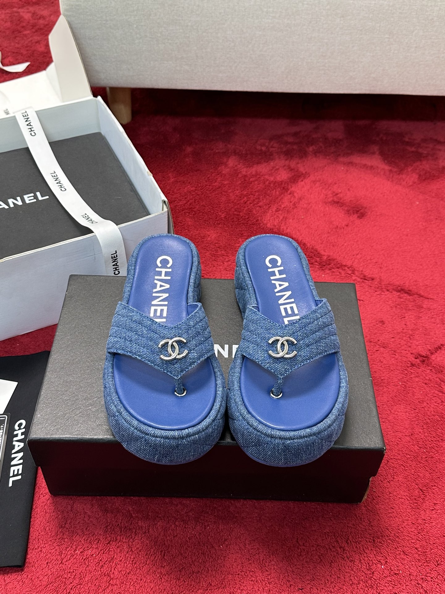 [TOP] CHANEL Sandals - Blue