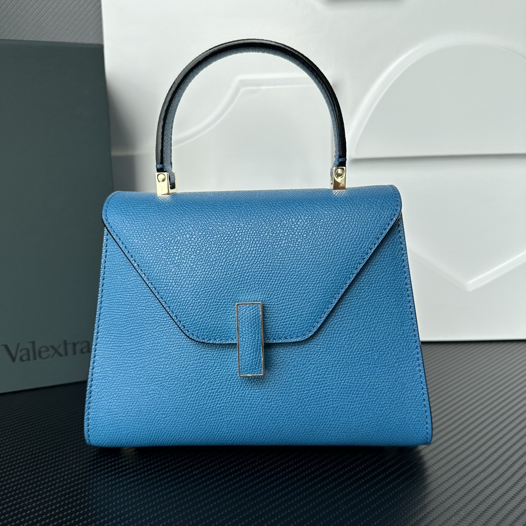 [TOP] VALEXTRA lside Bag 22x16.5x12cm - Blue - 711 Luxury